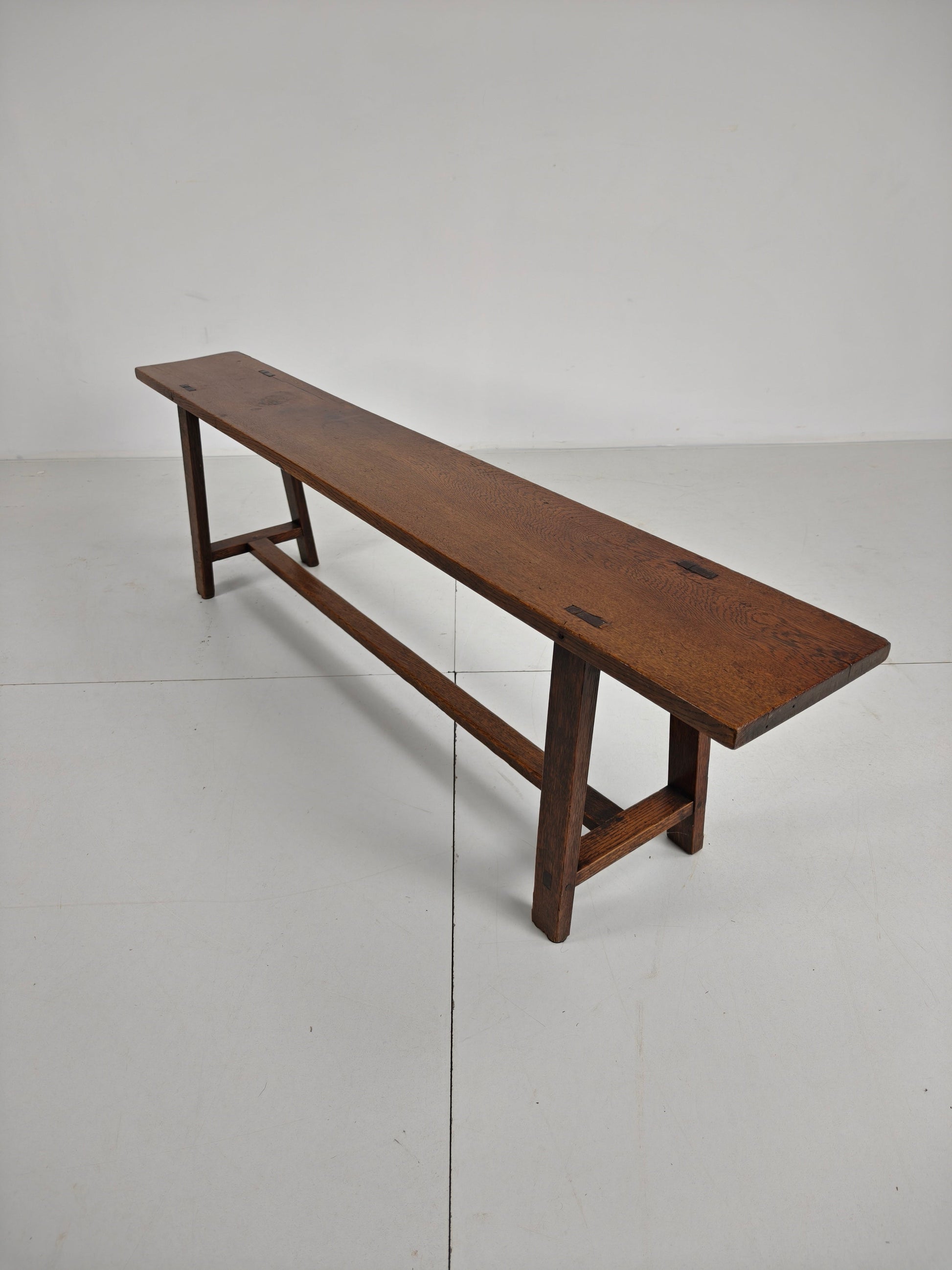 Pair of 19th Century French Rustic Benches – Solid Oak Pair of 19th Century French Rustic Benches – Solid Oak