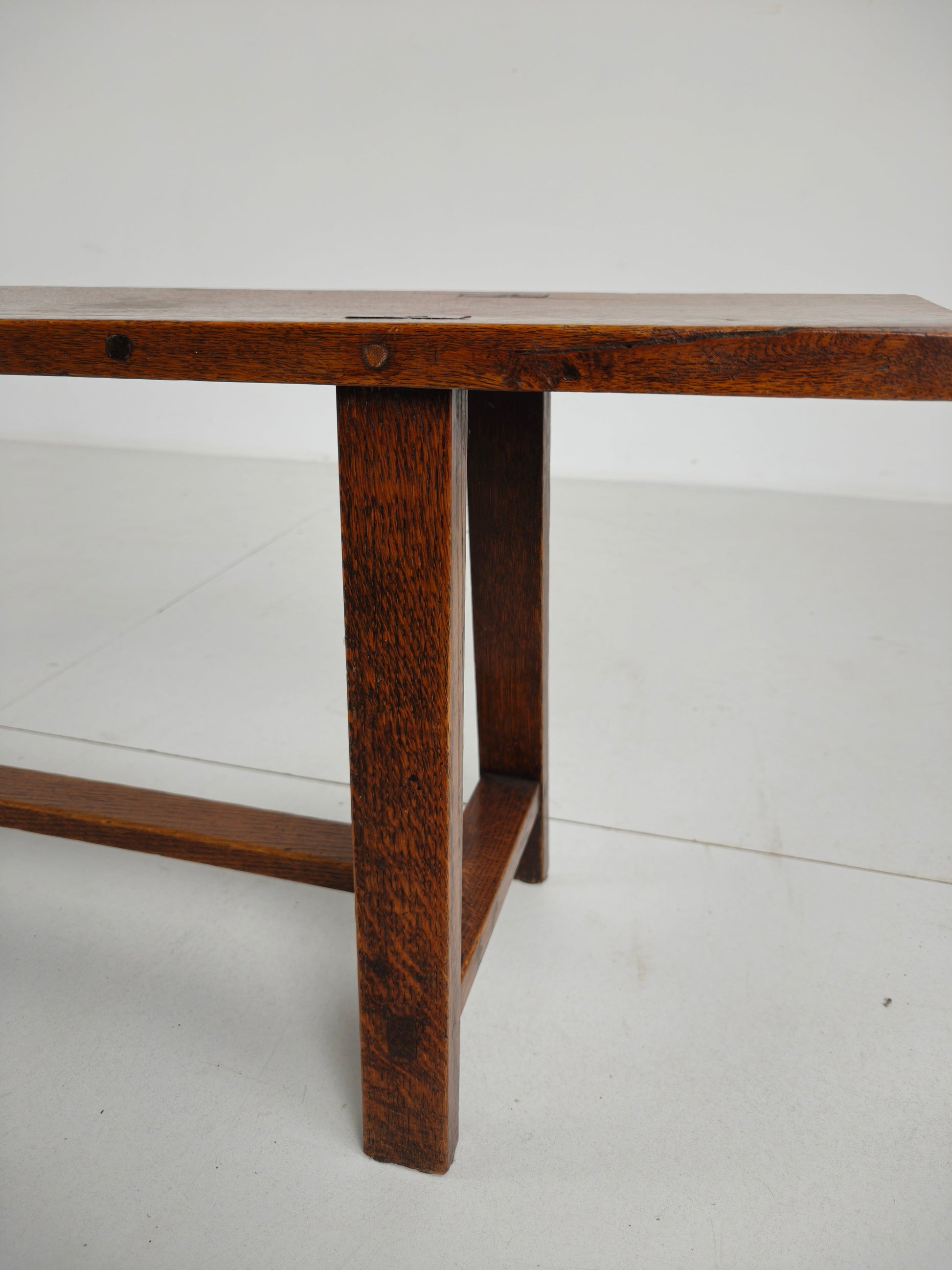 Pair of 19th Century French Rustic Benches – Solid Oak Pair of 19th Century French Rustic Benches – Solid Oak