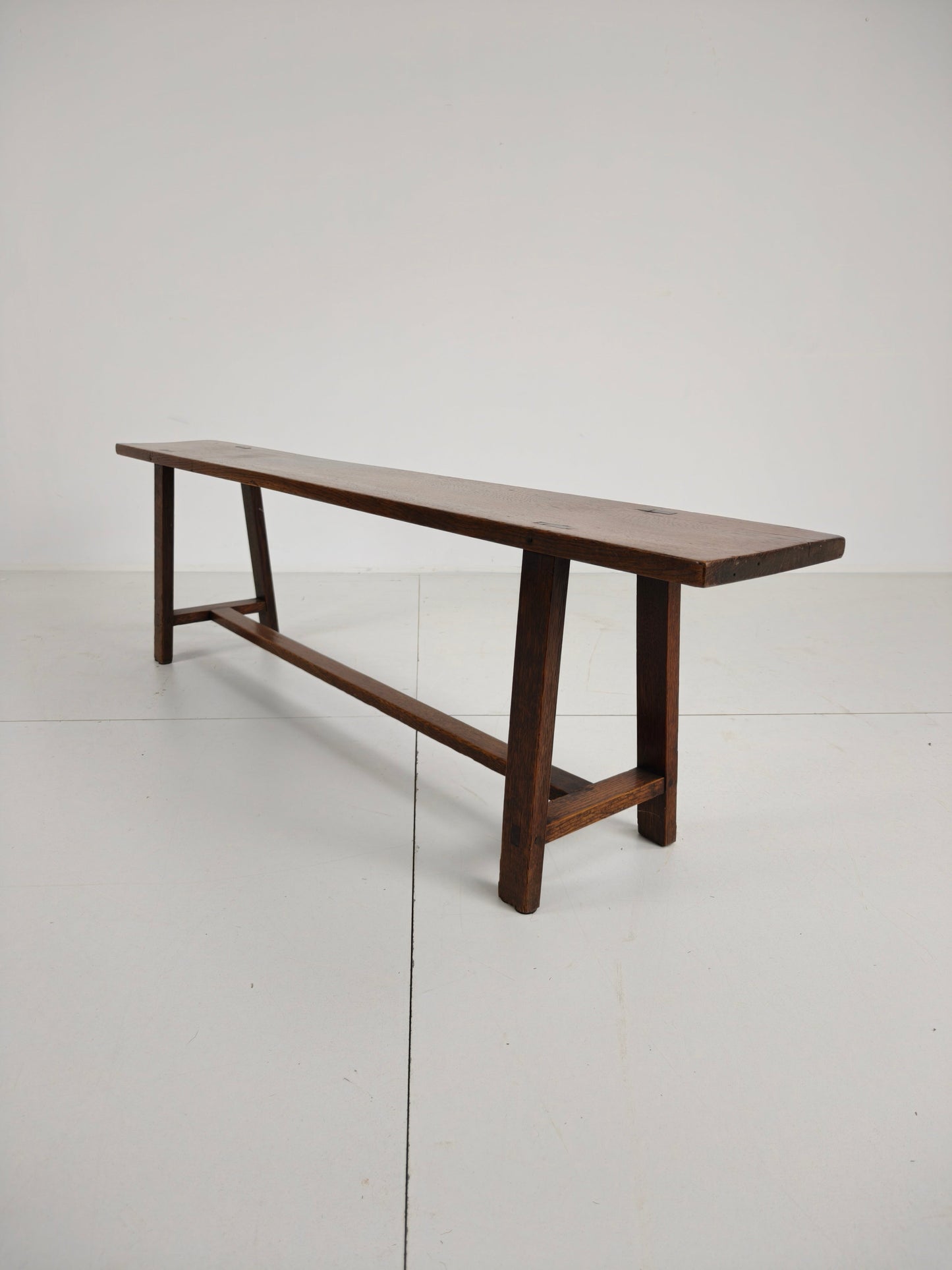 Pair of 19th Century French Rustic Benches – Solid Oak Pair of 19th Century French Rustic Benches – Solid Oak