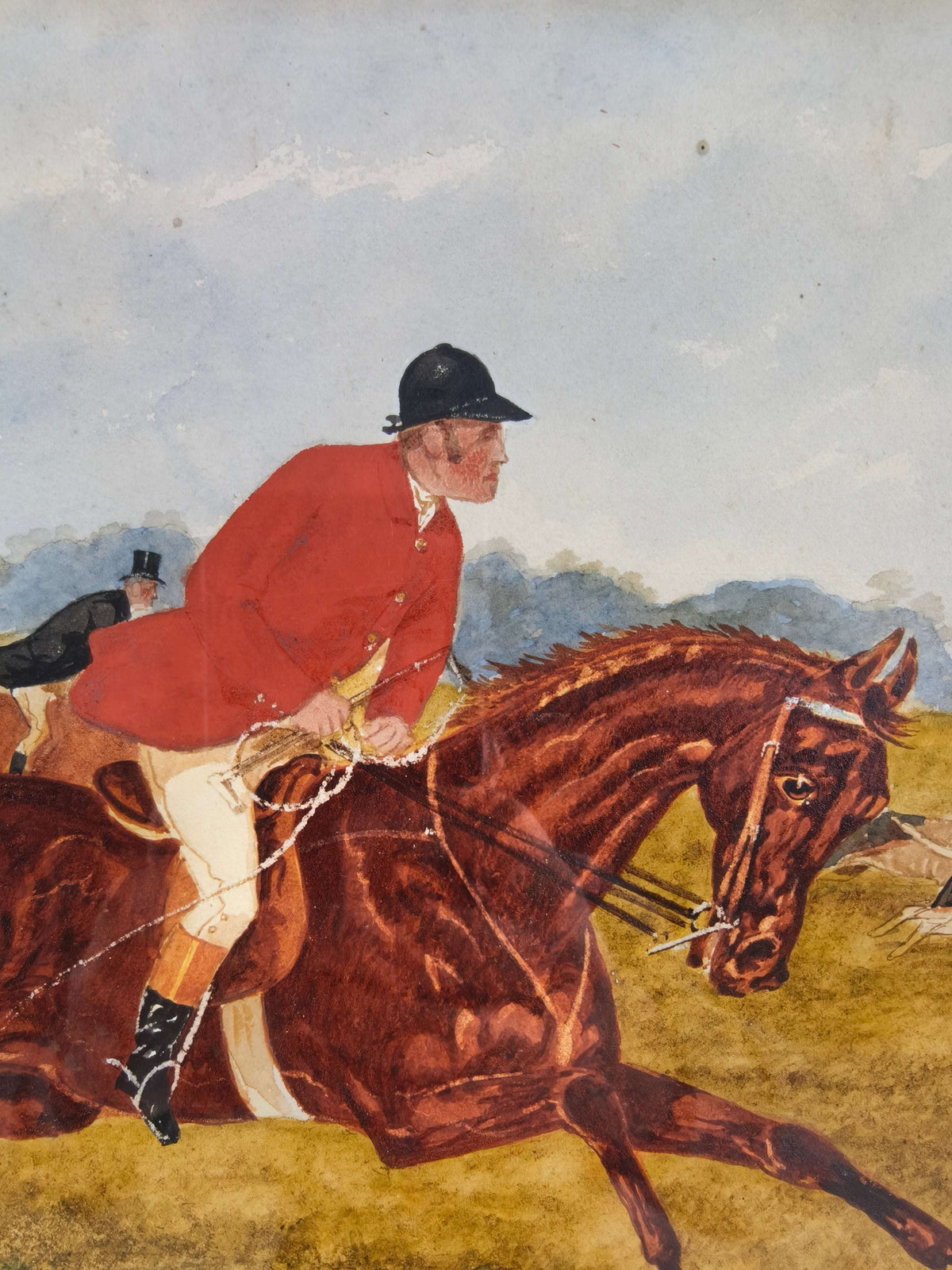 PAIR, SYLVESTER MARTIN HUNT SCENES, date 1883 PAIR, SYLVESTER MARTIN HUNT SCENES, date 1883