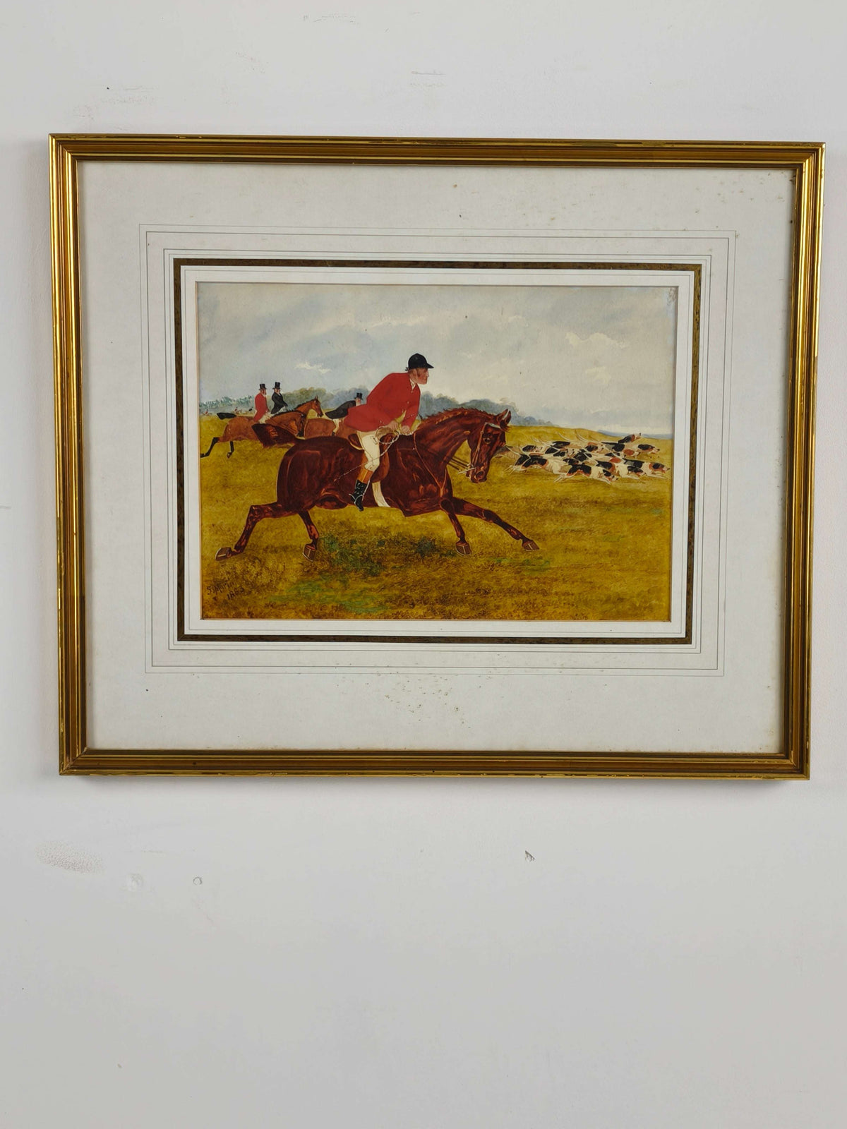 PAIR, SYLVESTER MARTIN HUNT SCENES, date 1883 PAIR, SYLVESTER MARTIN HUNT SCENES, date 1883