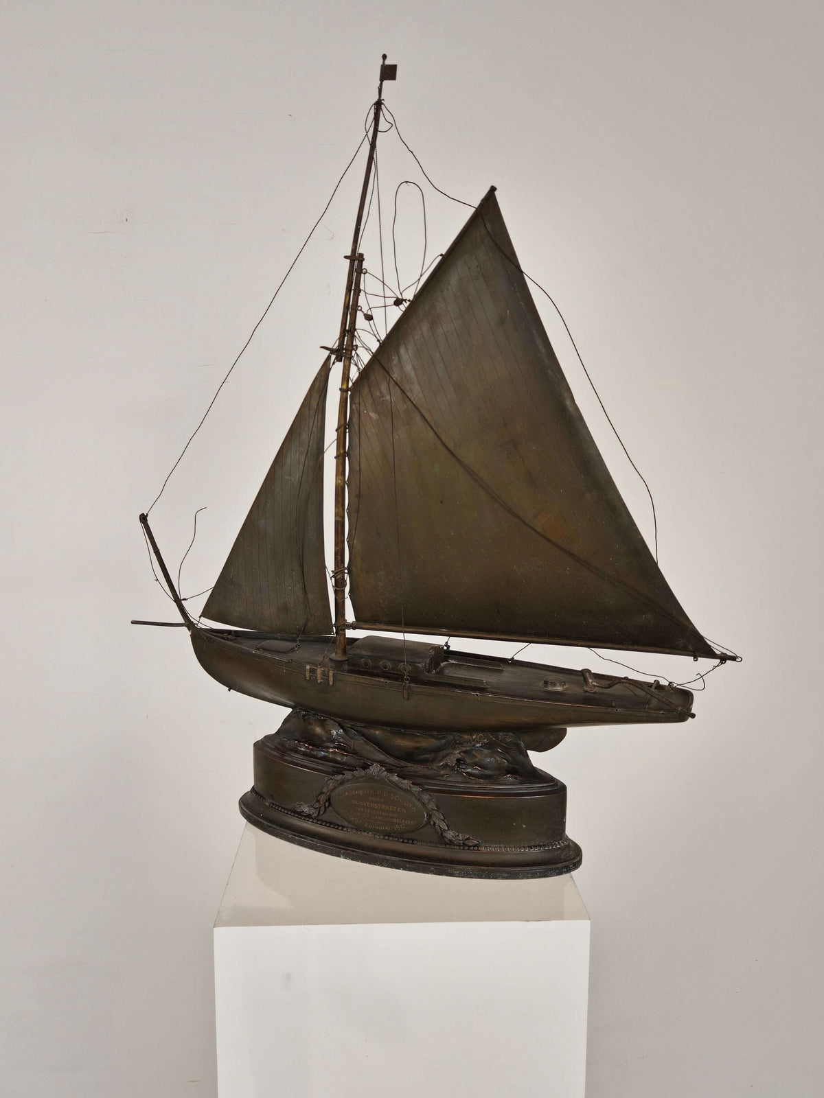 Rare Brass Sailing Ship – Signed and Crafted in 1912 Rare Brass Sailing Ship – Signed and Crafted in 1912