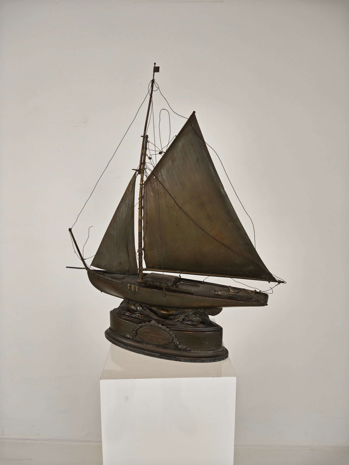 Rare Brass Sailing Ship – Signed and Crafted in 1912 Rare Brass Sailing Ship – Signed and Crafted in 1912