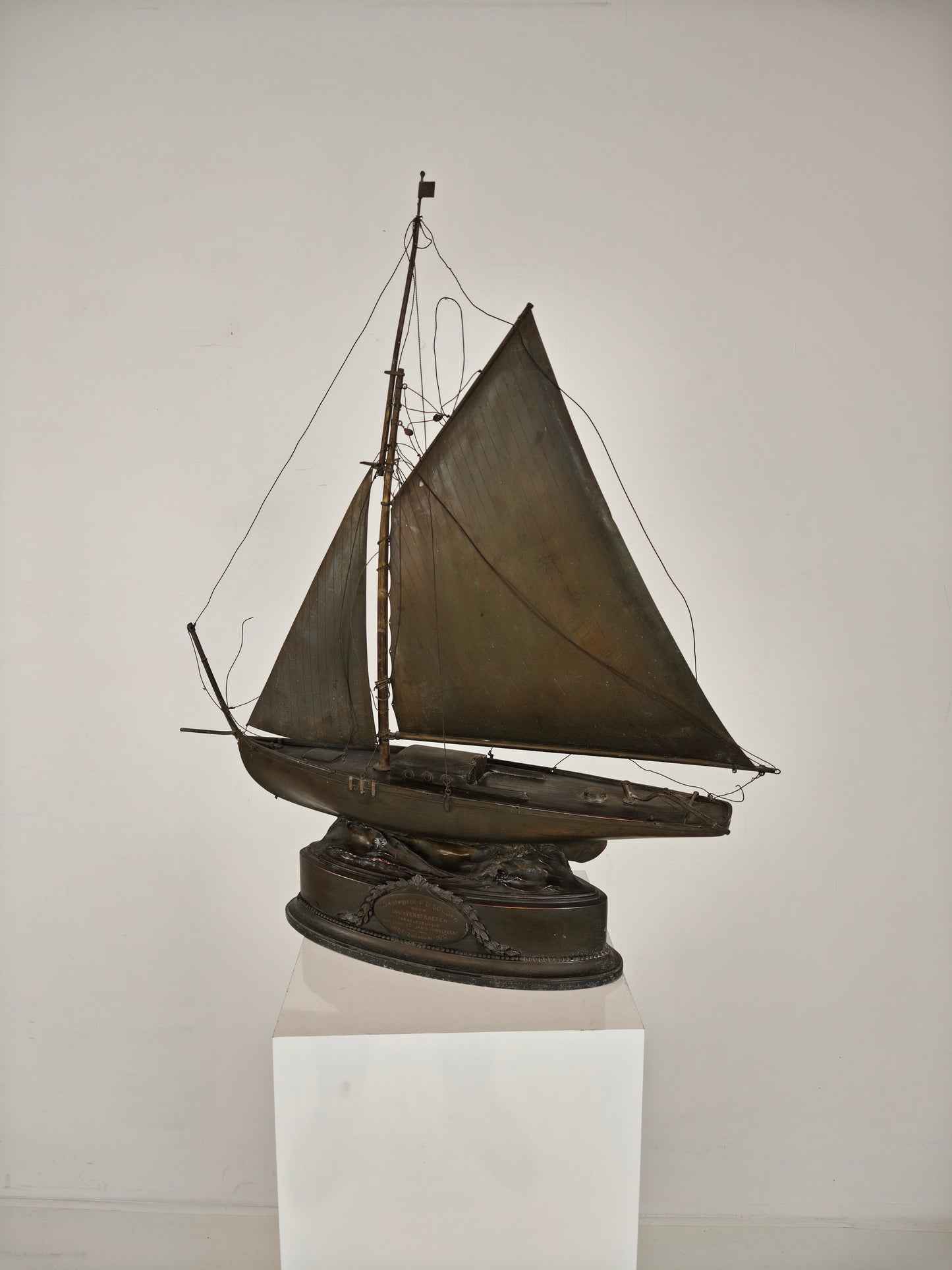 Rare Brass Sailing Ship – Signed and Crafted in 1912 Rare Brass Sailing Ship – Signed and Crafted in 1912