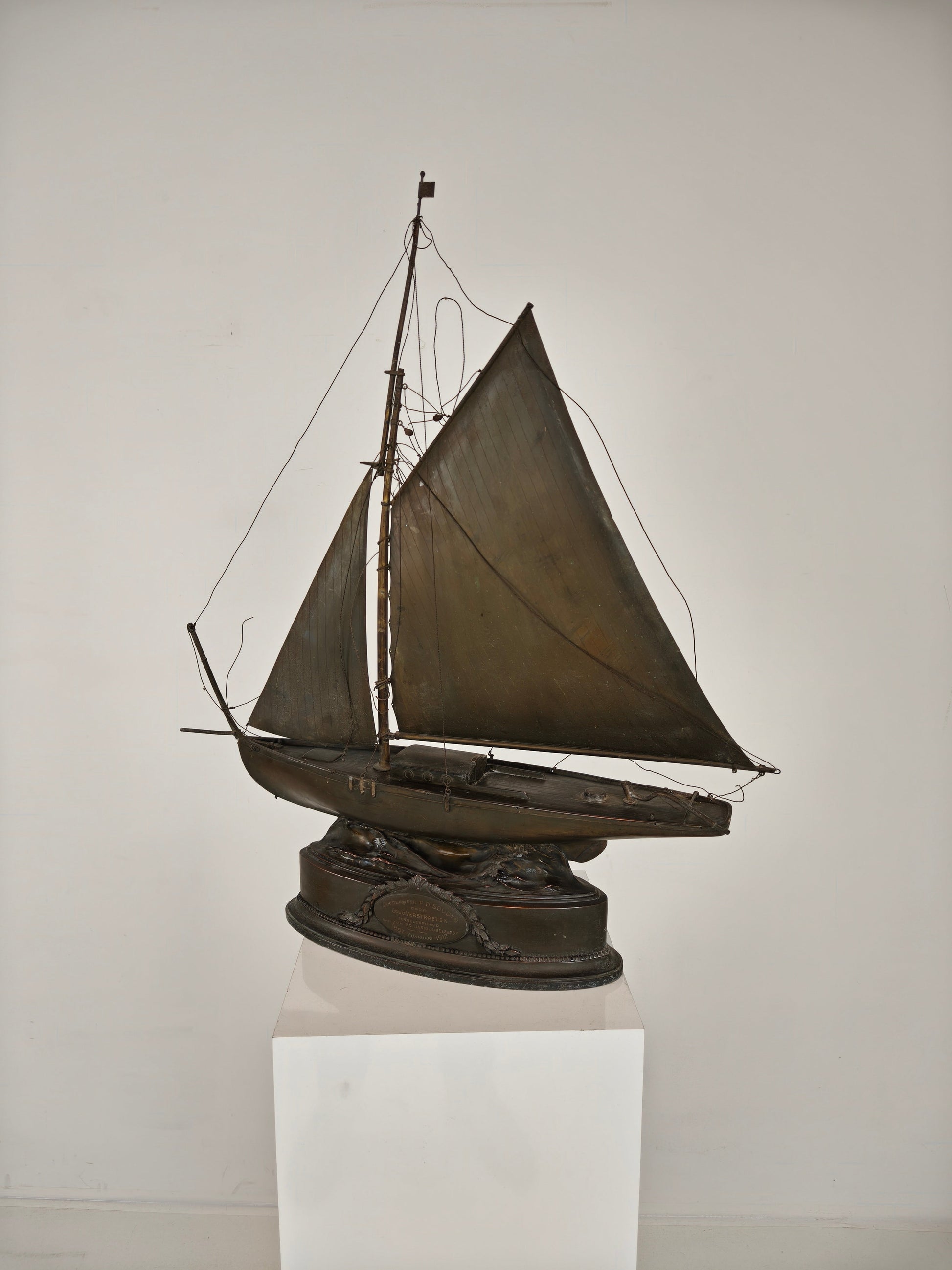 Rare Brass Sailing Ship – Signed and Crafted in 1912 Rare Brass Sailing Ship – Signed and Crafted in 1912