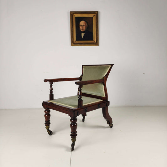 Rare Victorian Adjustable Armchair by J. Alderman, London Rare Victorian Adjustable Armchair by J. Alderman, London