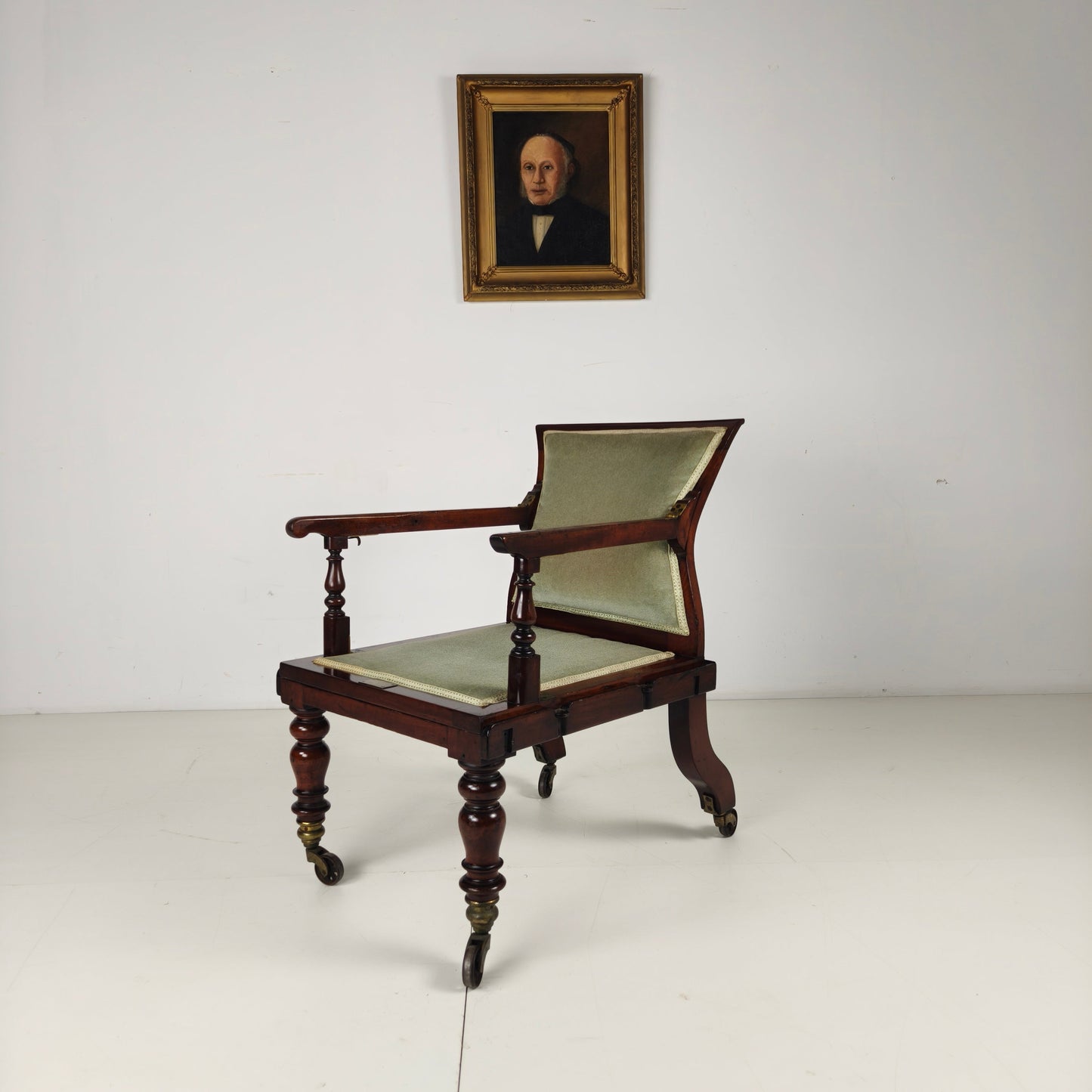 Rare Victorian Adjustable Armchair by J. Alderman, London Rare Victorian Adjustable Armchair by J. Alderman, London