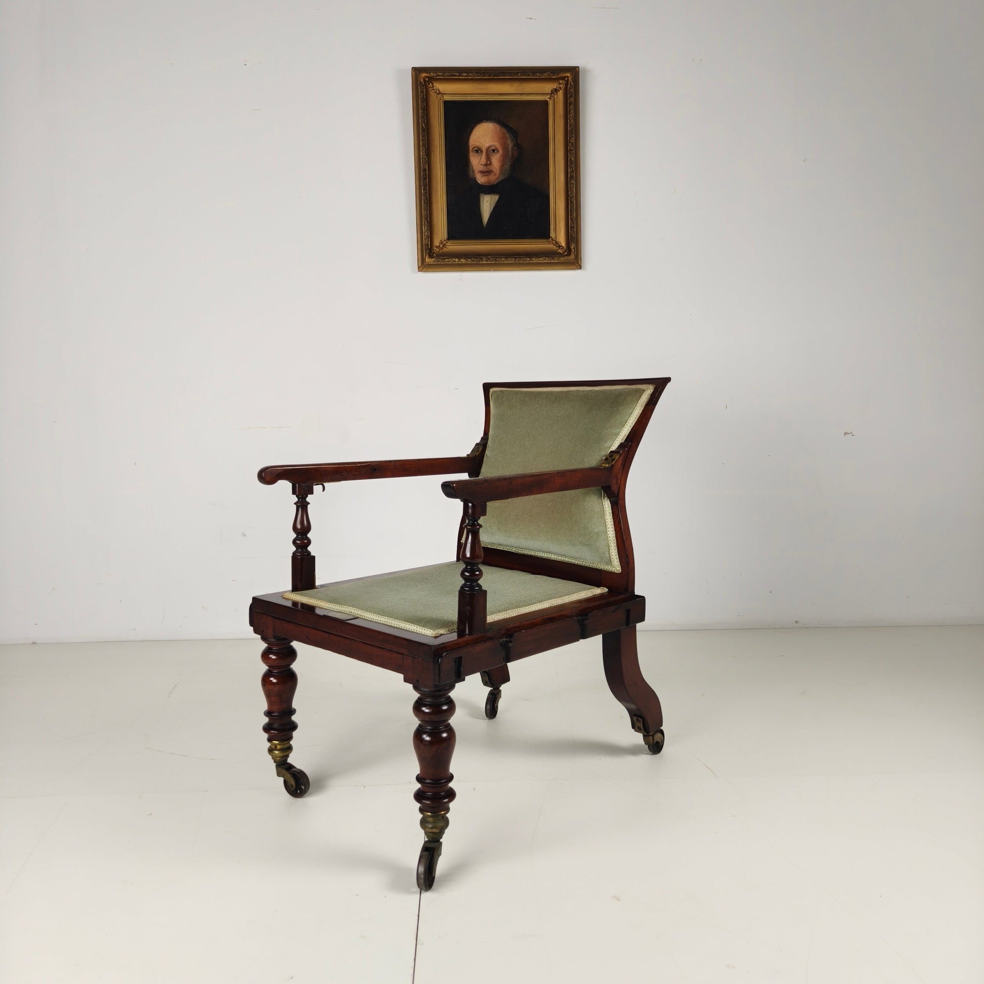 Rare Victorian Adjustable Armchair by J. Alderman, London Rare Victorian Adjustable Armchair by J. Alderman, London