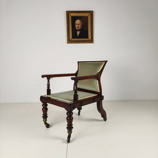 Rare Victorian Adjustable Armchair by J. Alderman, London Rare Victorian Adjustable Armchair by J. Alderman, London
