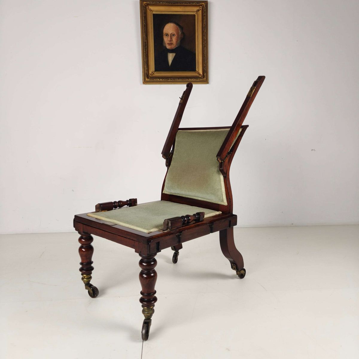 Rare Victorian Adjustable Armchair by J. Alderman, London Rare Victorian Adjustable Armchair by J. Alderman, London