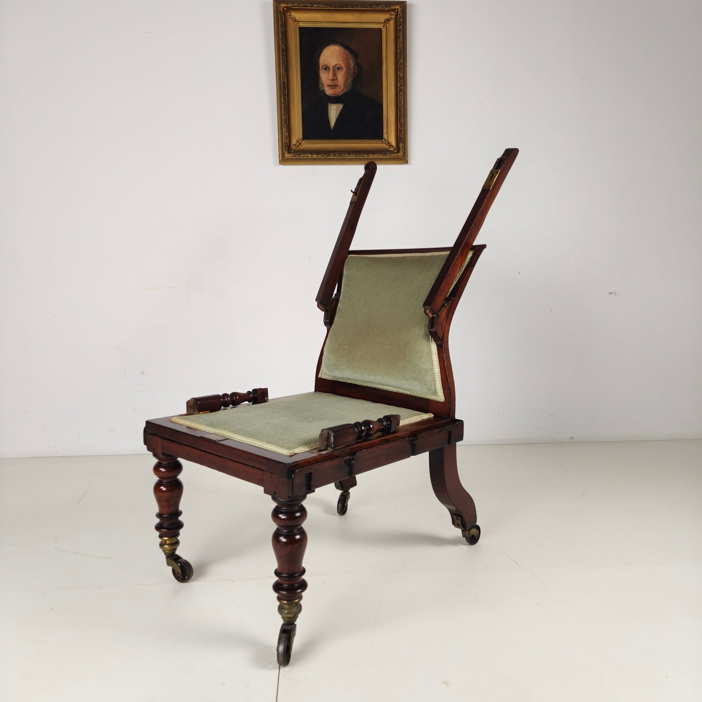 Rare Victorian Adjustable Armchair by J. Alderman, London Rare Victorian Adjustable Armchair by J. Alderman, London