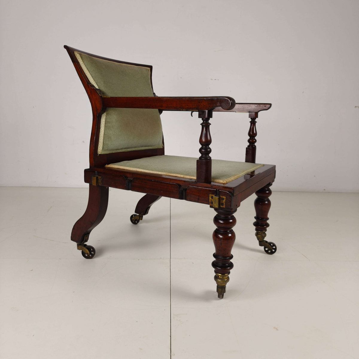 Rare Victorian Adjustable Armchair by J. Alderman, London Rare Victorian Adjustable Armchair by J. Alderman, London