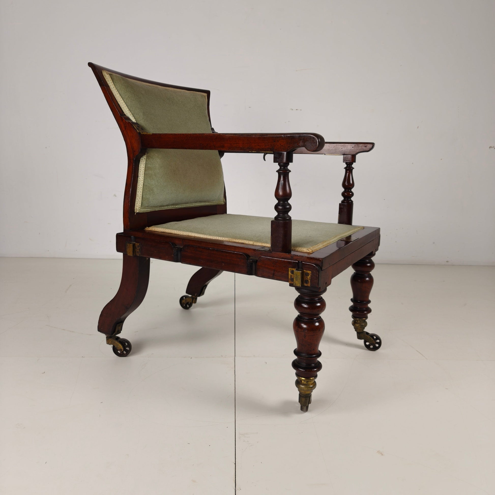 Rare Victorian Adjustable Armchair by J. Alderman, London Rare Victorian Adjustable Armchair by J. Alderman, London
