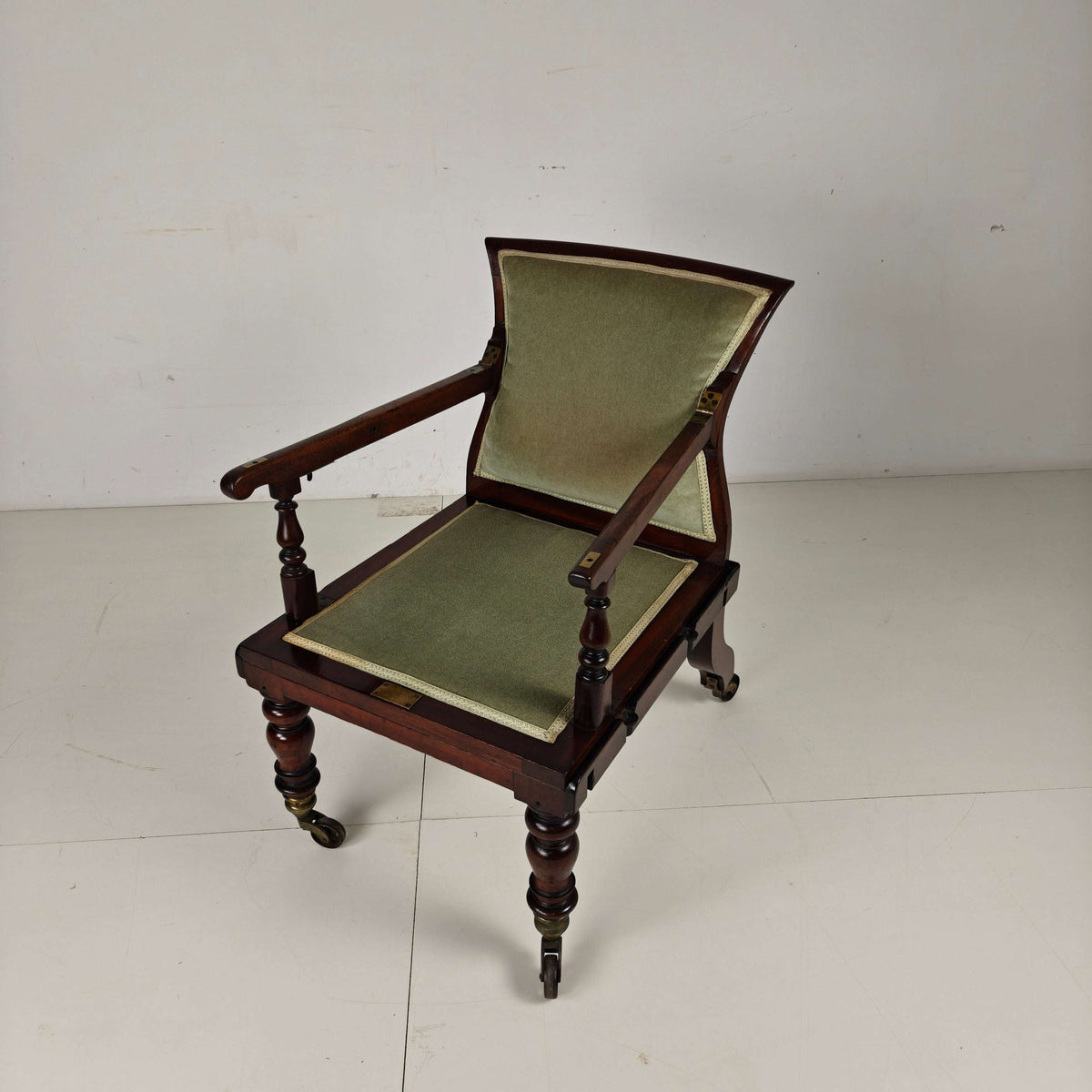 Rare Victorian Adjustable Armchair by J. Alderman, London Rare Victorian Adjustable Armchair by J. Alderman, London