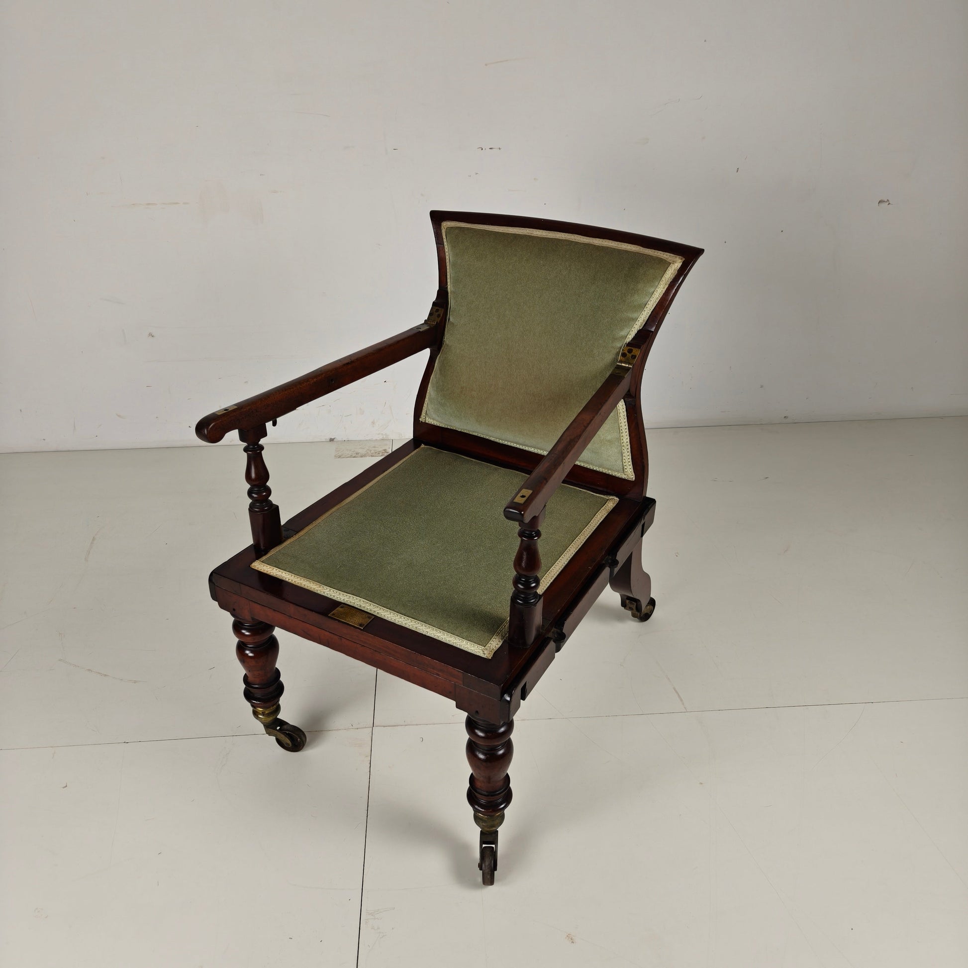 Rare Victorian Adjustable Armchair by J. Alderman, London Rare Victorian Adjustable Armchair by J. Alderman, London