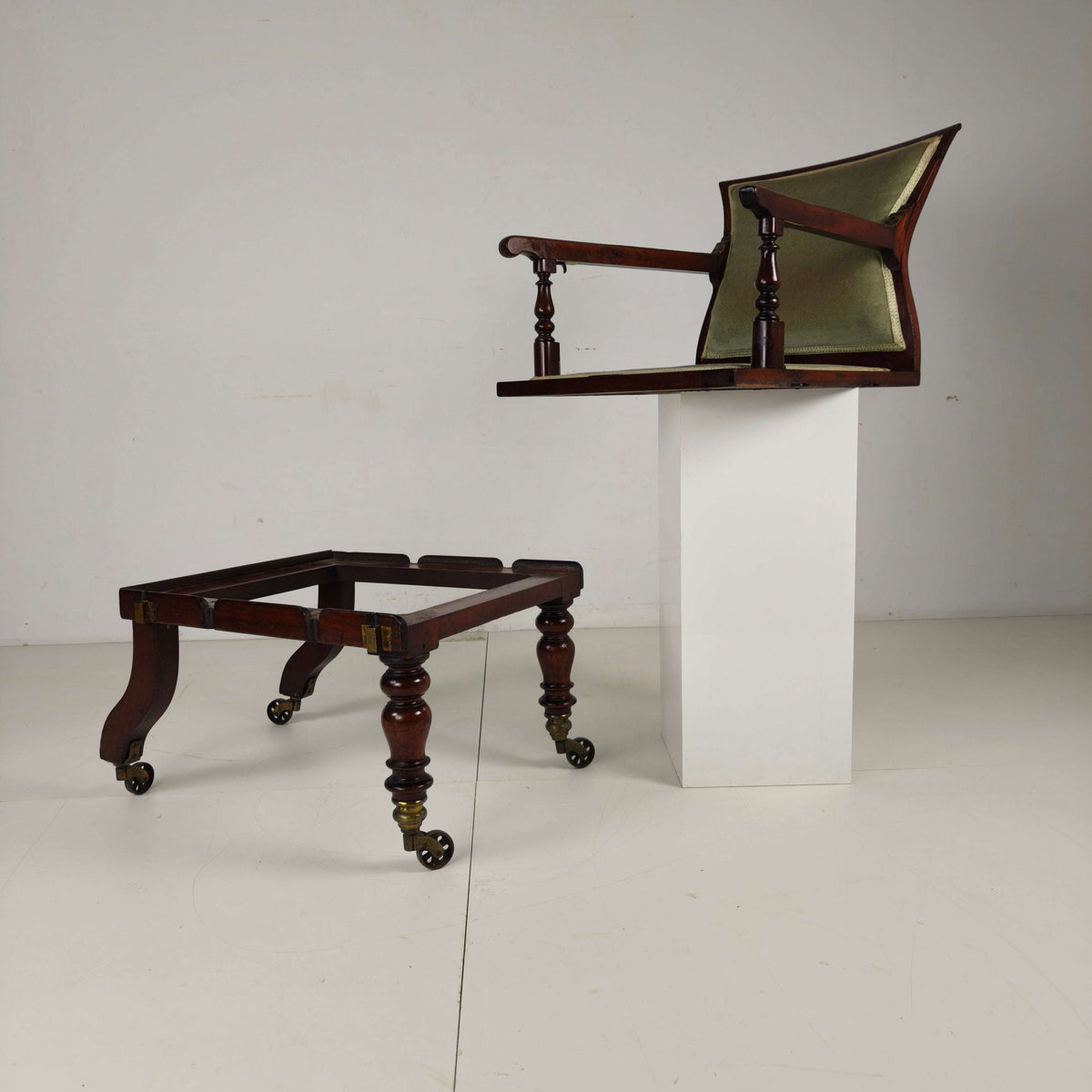 Rare Victorian Adjustable Armchair by J. Alderman, London Rare Victorian Adjustable Armchair by J. Alderman, London