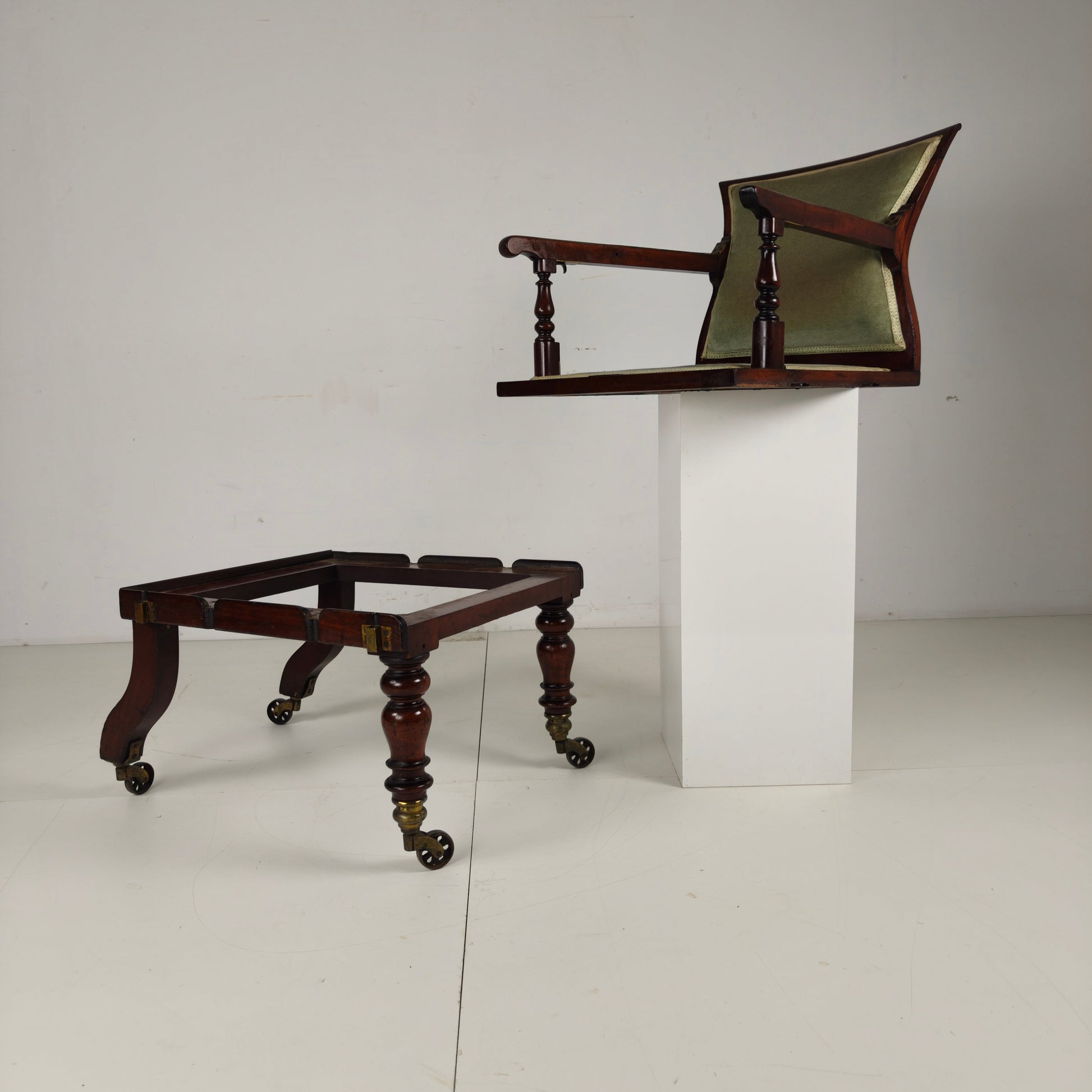 Rare Victorian Adjustable Armchair by J. Alderman, London Rare Victorian Adjustable Armchair by J. Alderman, London