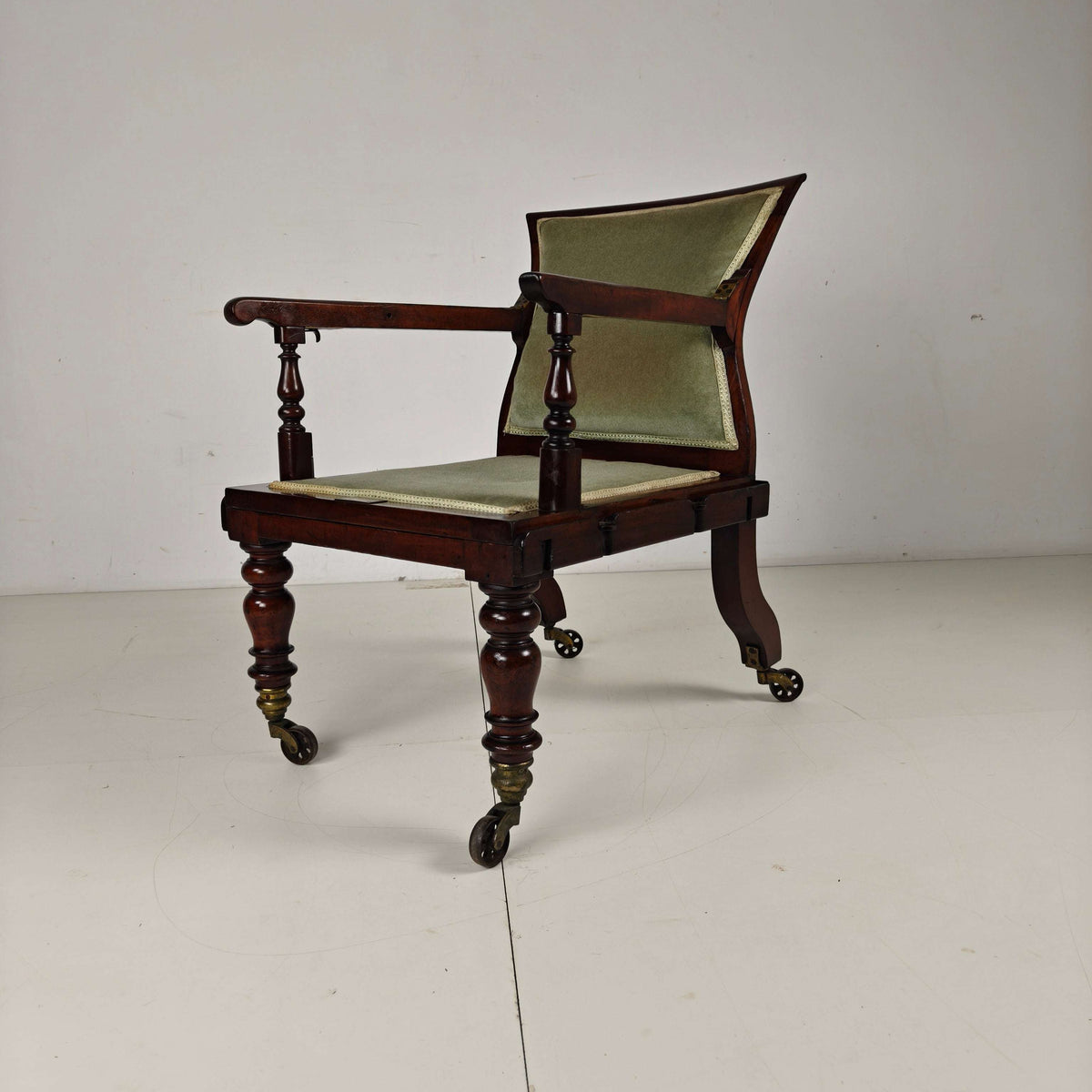 Rare Victorian Adjustable Armchair by J. Alderman, London Rare Victorian Adjustable Armchair by J. Alderman, London