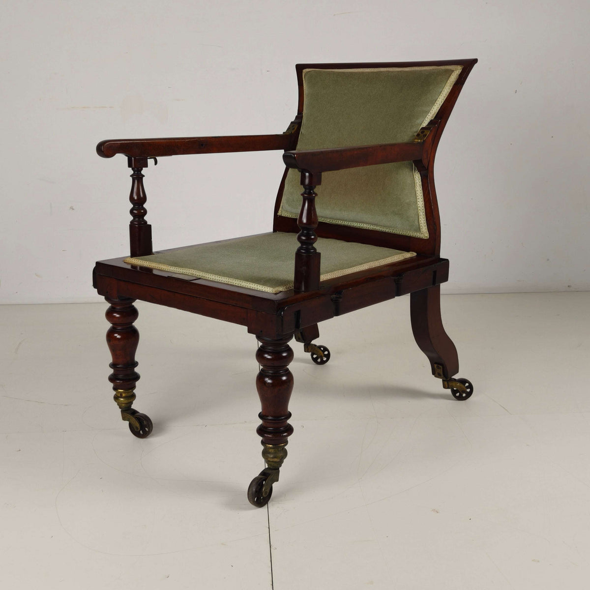 Rare Victorian Adjustable Armchair by J. Alderman, London Rare Victorian Adjustable Armchair by J. Alderman, London