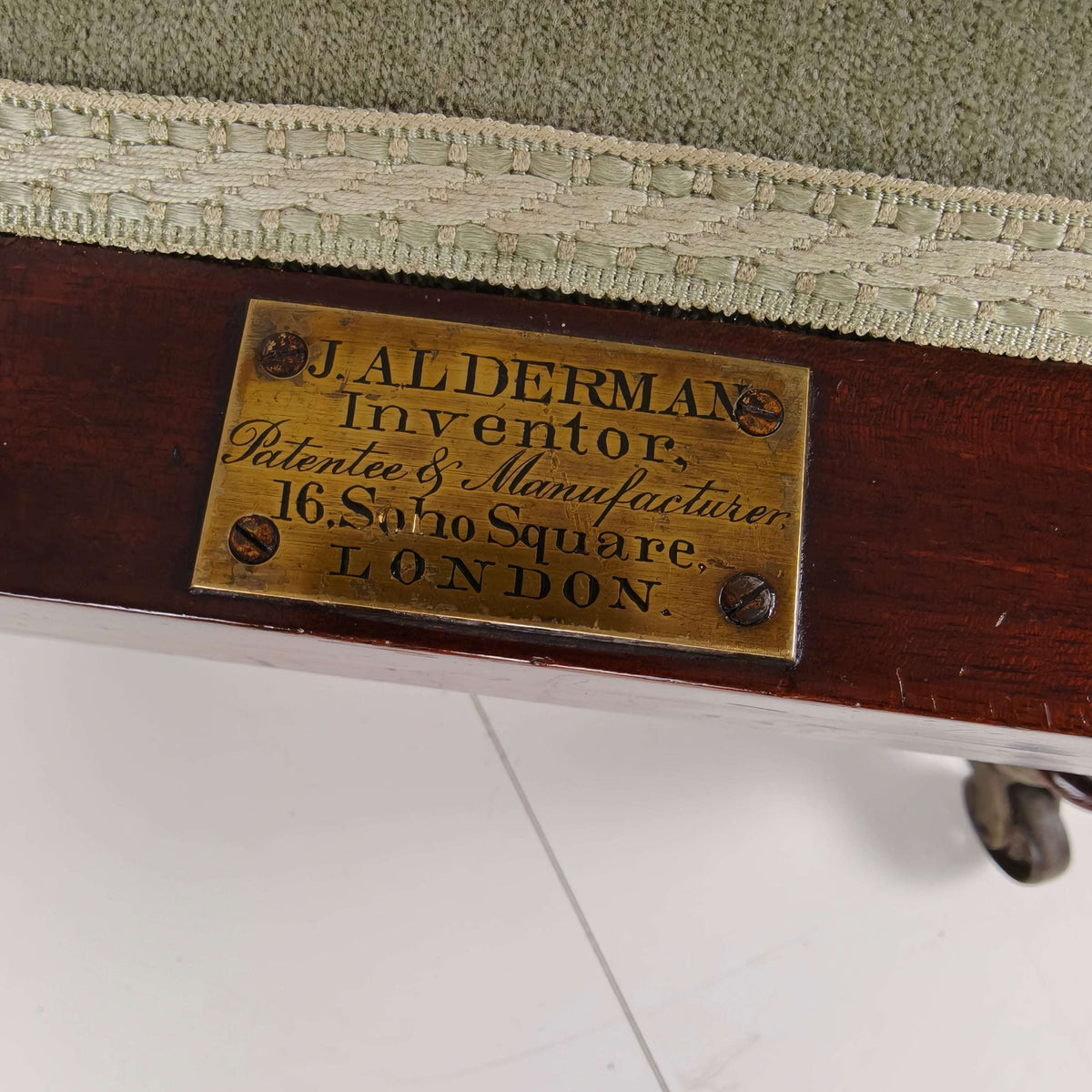 Rare Victorian Adjustable Armchair by J. Alderman, London Rare Victorian Adjustable Armchair by J. Alderman, London
