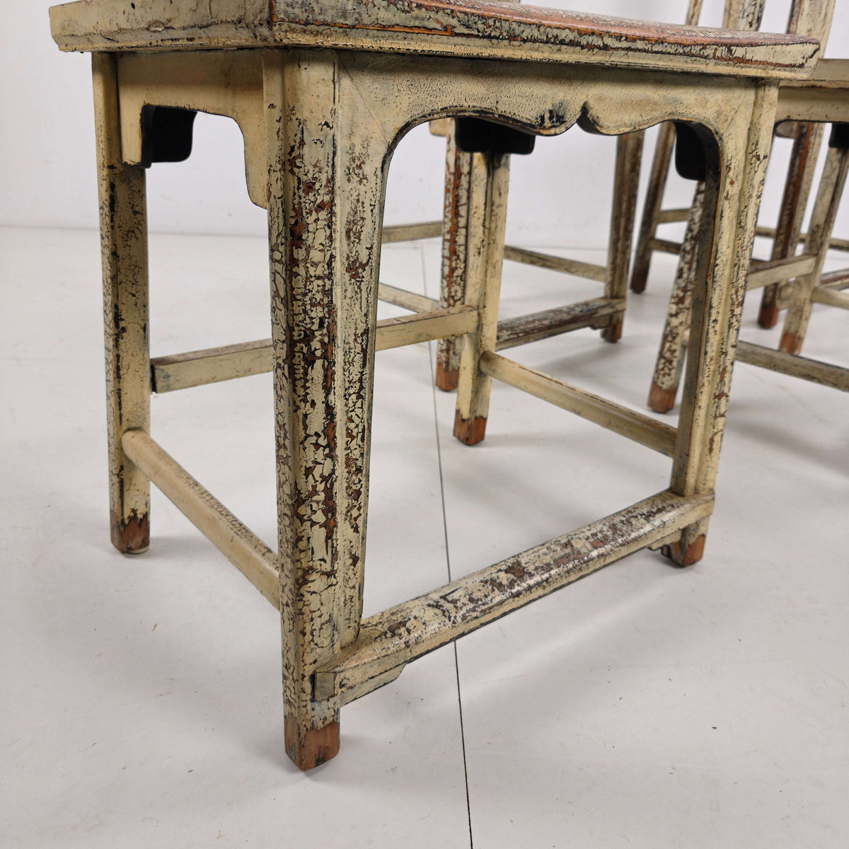 Set of Four 19th-Century Chinese Yoke-Back Chairs, circa 1890 Set of Four 19th-Century Chinese Yoke-Back Chairs, circa 1890
