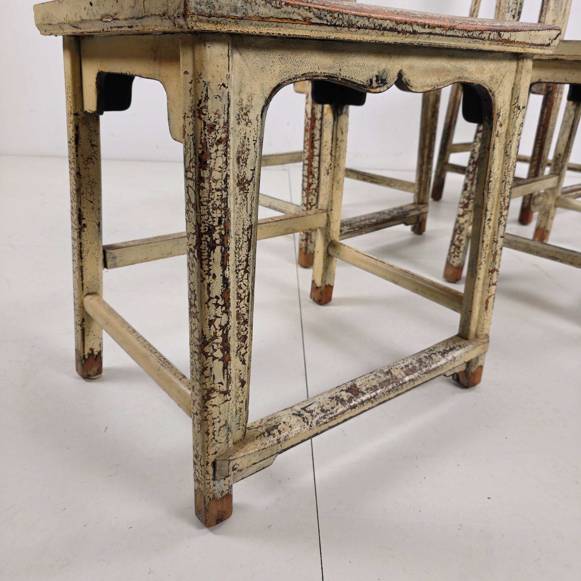 Set of Four 19th-Century Chinese Yoke-Back Chairs, circa 1890 Set of Four 19th-Century Chinese Yoke-Back Chairs, circa 1890