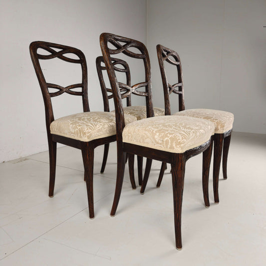Set of Four Black Forest Dining Chairs by Horrix Set of Four Black Forest Dining Chairs by Horrix