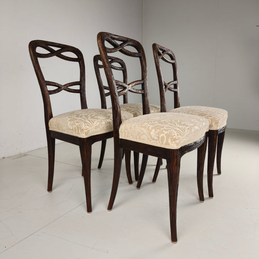 Set of Four Black Forest Dining Chairs by Horrix Set of Four Black Forest Dining Chairs by Horrix
