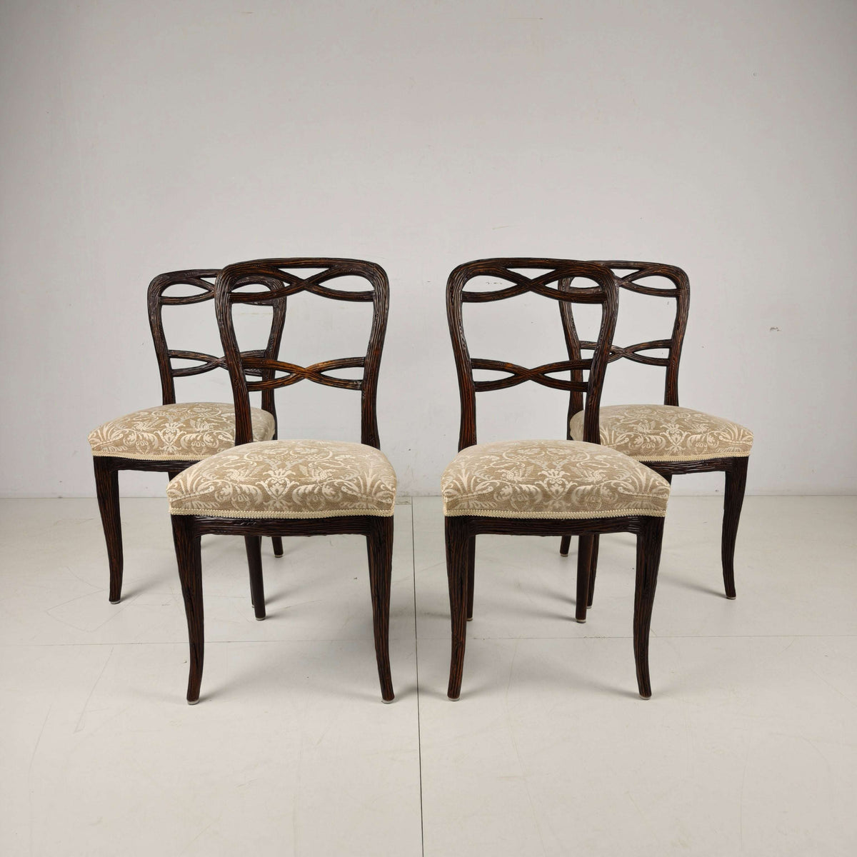 Set of Four Black Forest Dining Chairs by Horrix Set of Four Black Forest Dining Chairs by Horrix