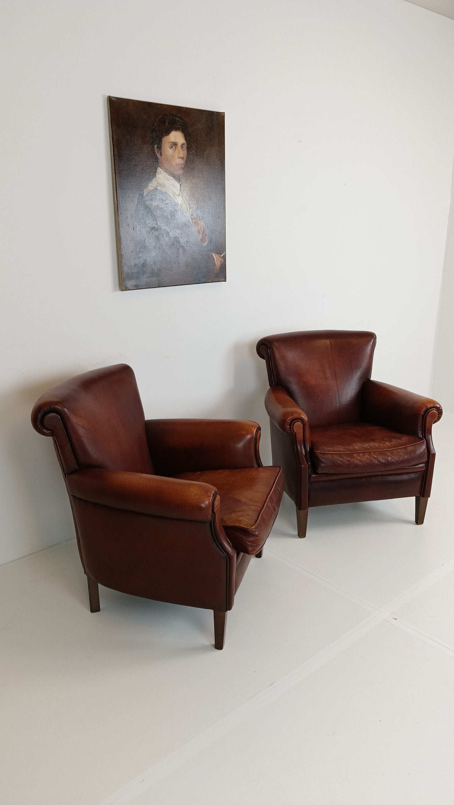 Set of Muylaert Sheep Leather Chairs Set of Muylaert Sheep Leather Chairs