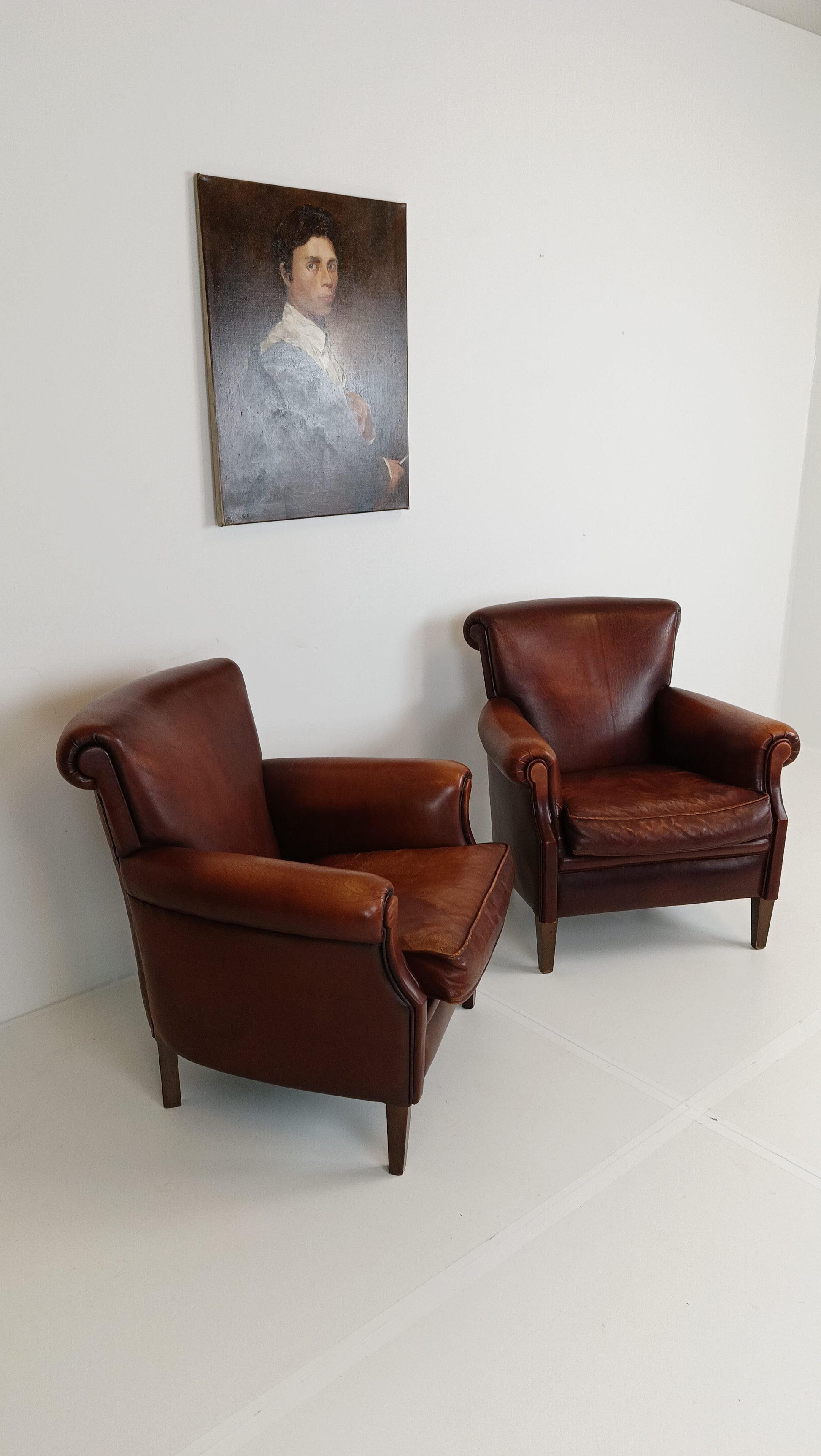 Set of Muylaert Sheep Leather Chairs Set of Muylaert Sheep Leather Chairs