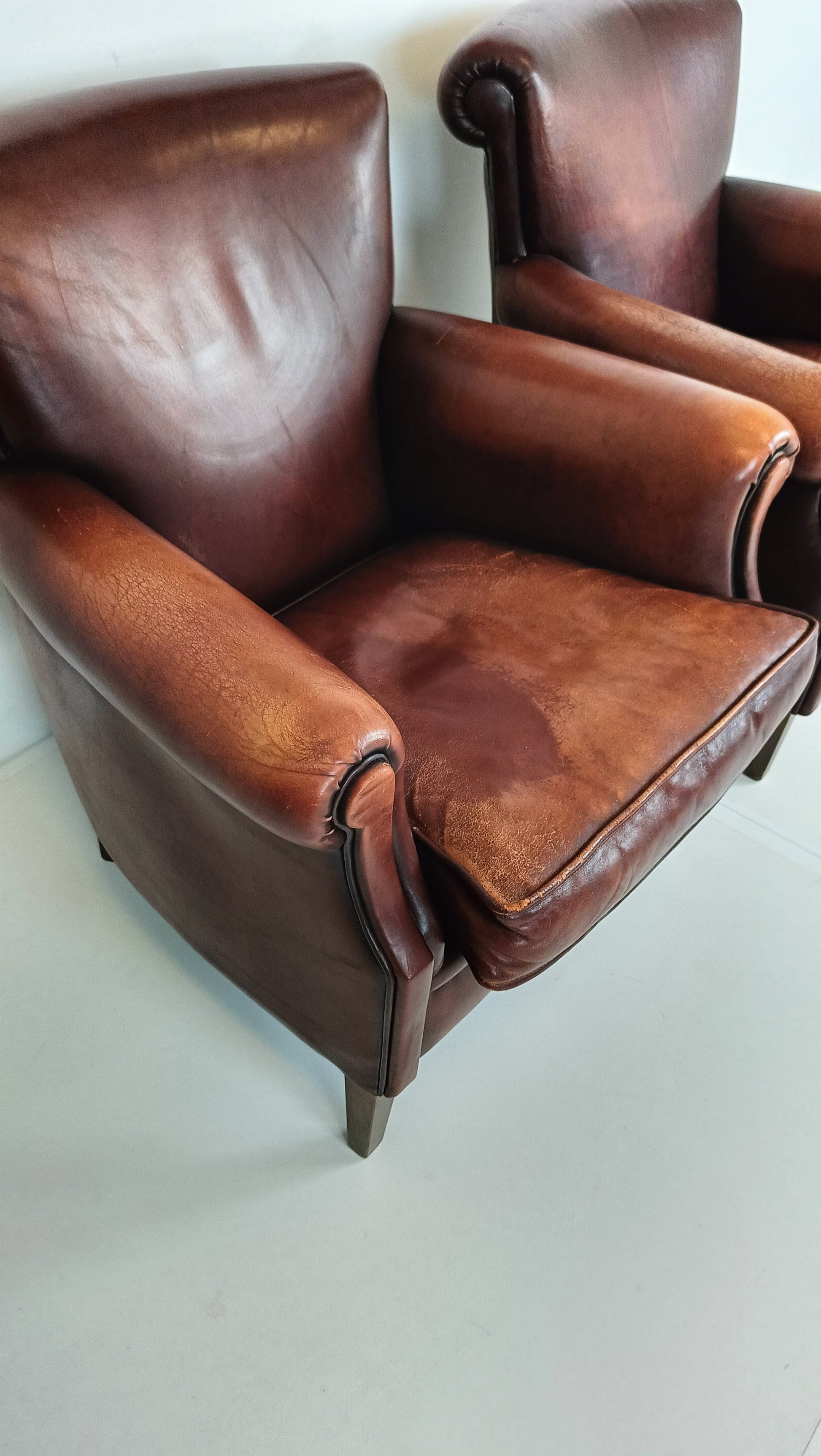 Set of Muylaert Sheep Leather Chairs Set of Muylaert Sheep Leather Chairs