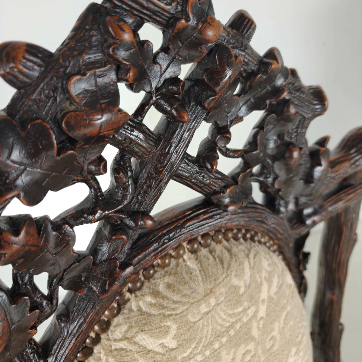 Set of Two Black Forest Style Armchairs by Horrix – 19th Century Set of Two Black Forest Style Armchairs by Horrix – 19th Century