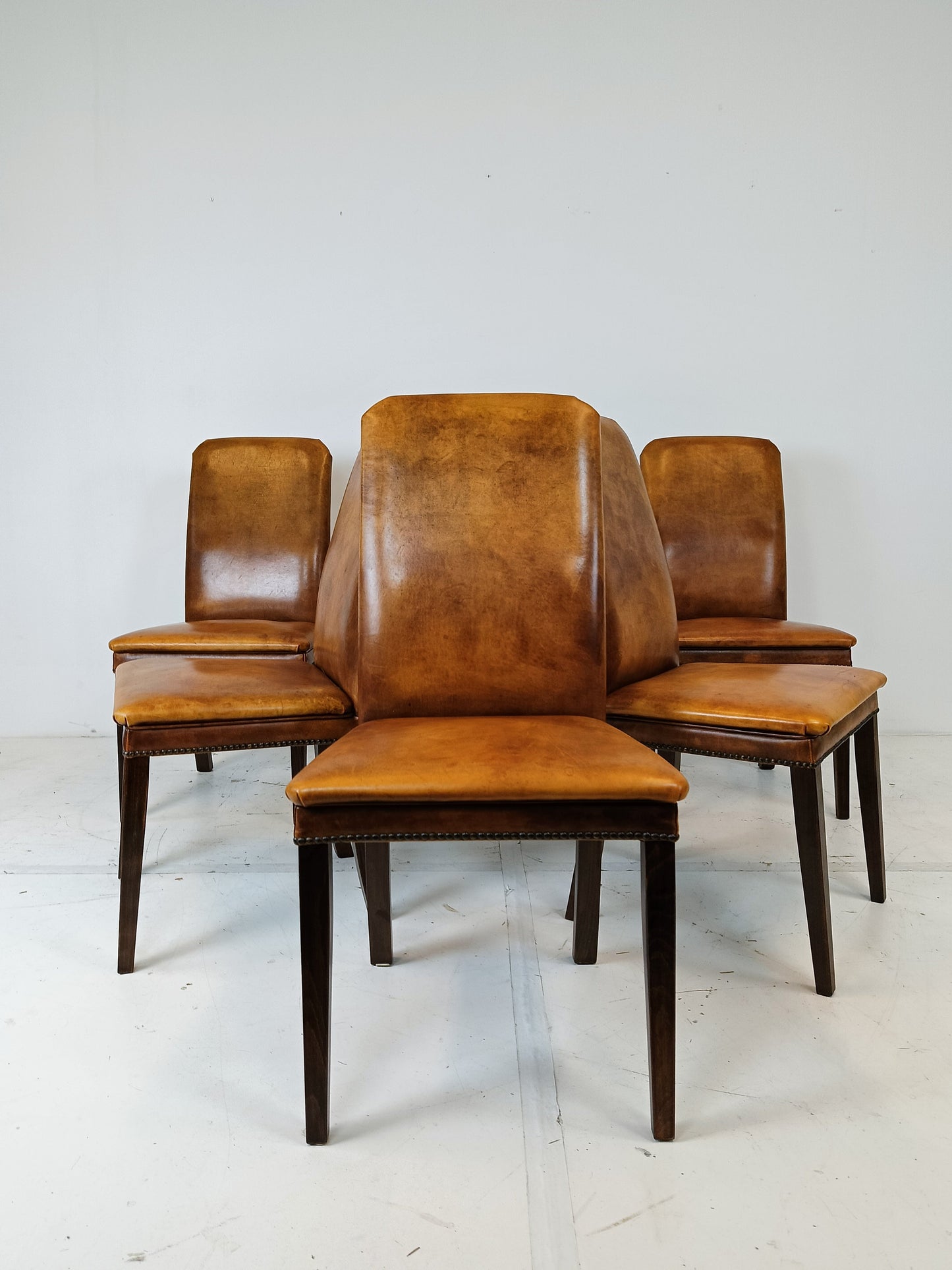 Sheep Leather Dining Chair Set Sheep Leather Dining Chair Set