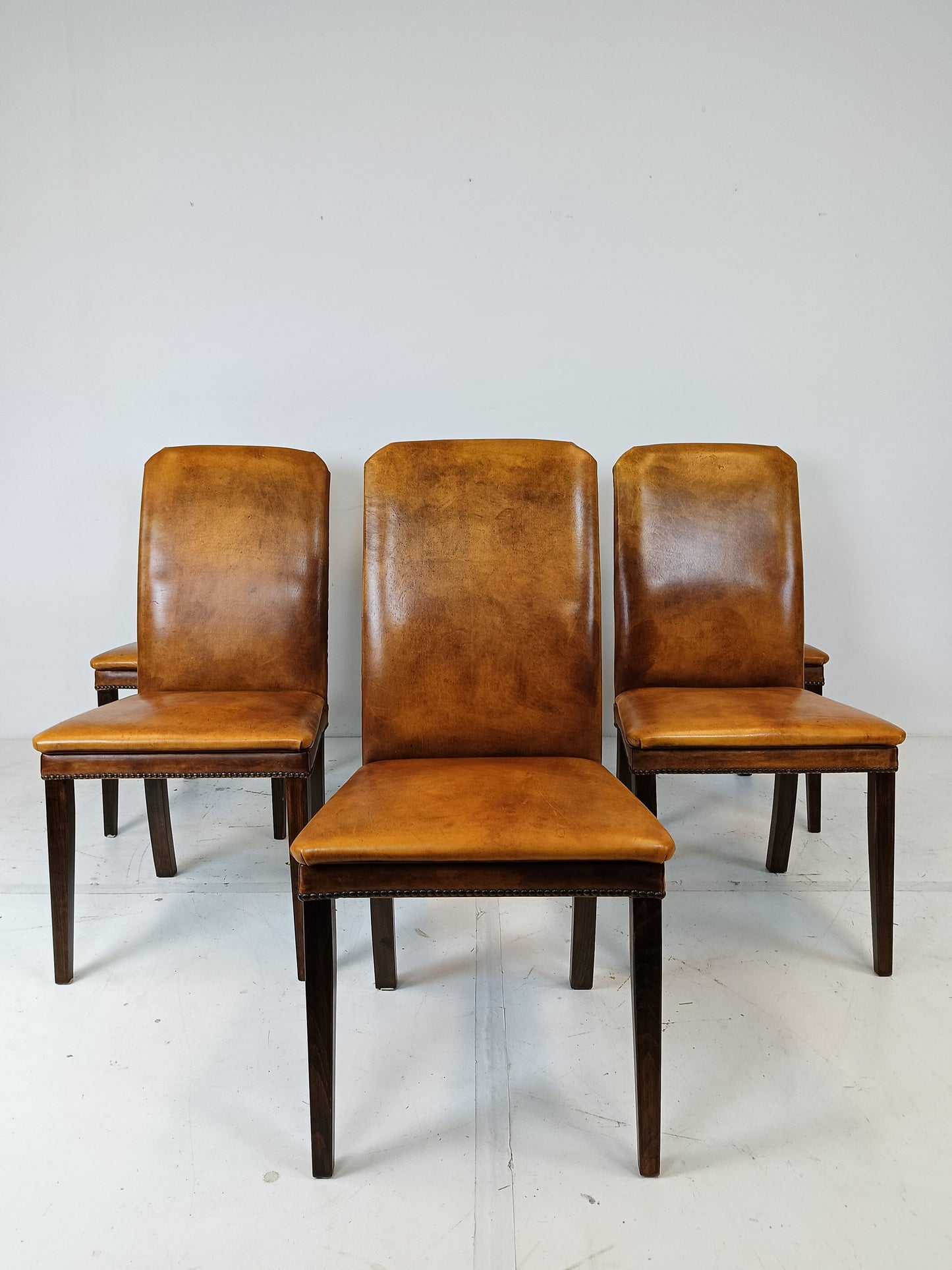 Sheep Leather Dining Chair Set Sheep Leather Dining Chair Set