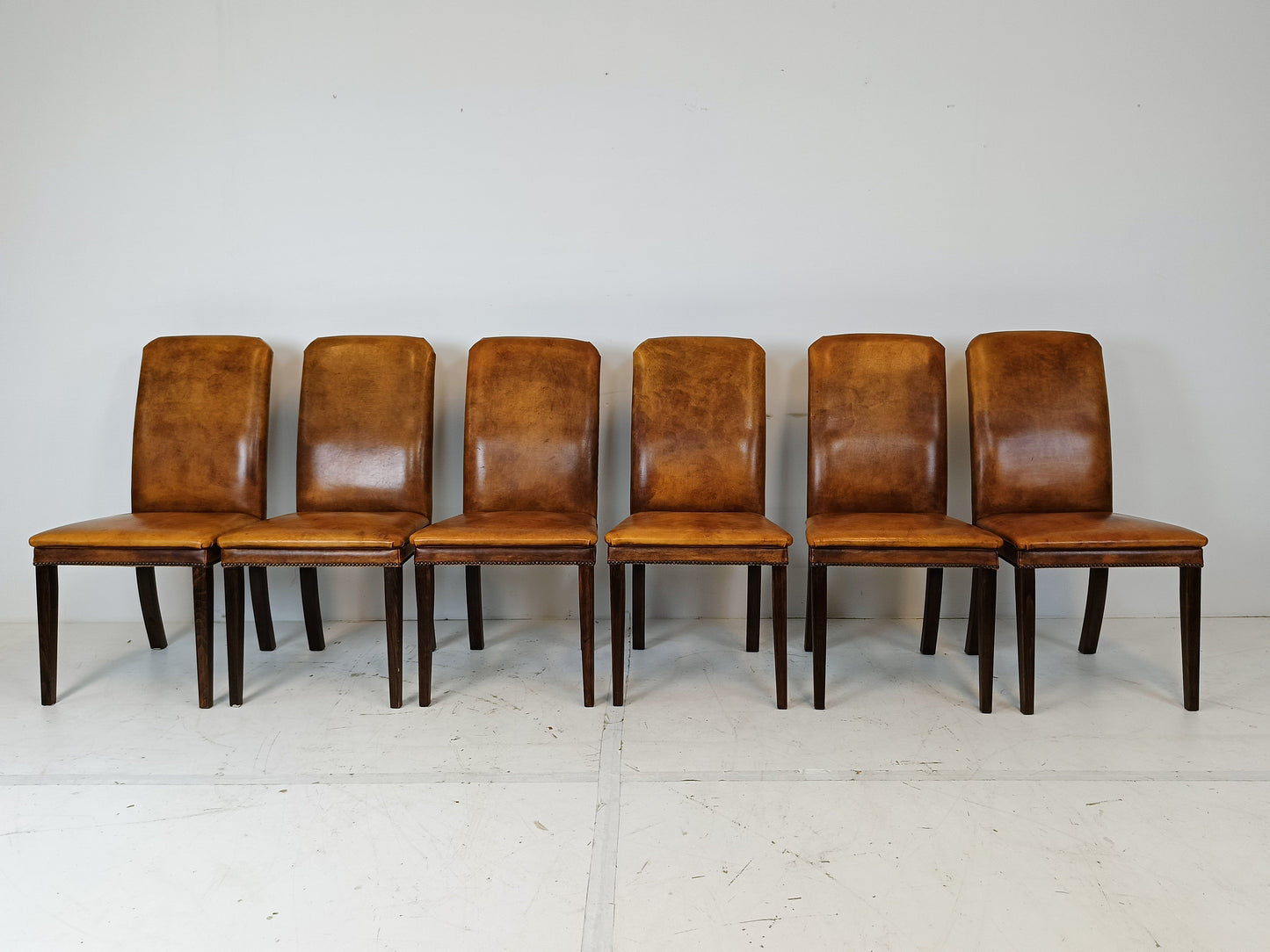 Sheep Leather Dining Chair Set Sheep Leather Dining Chair Set