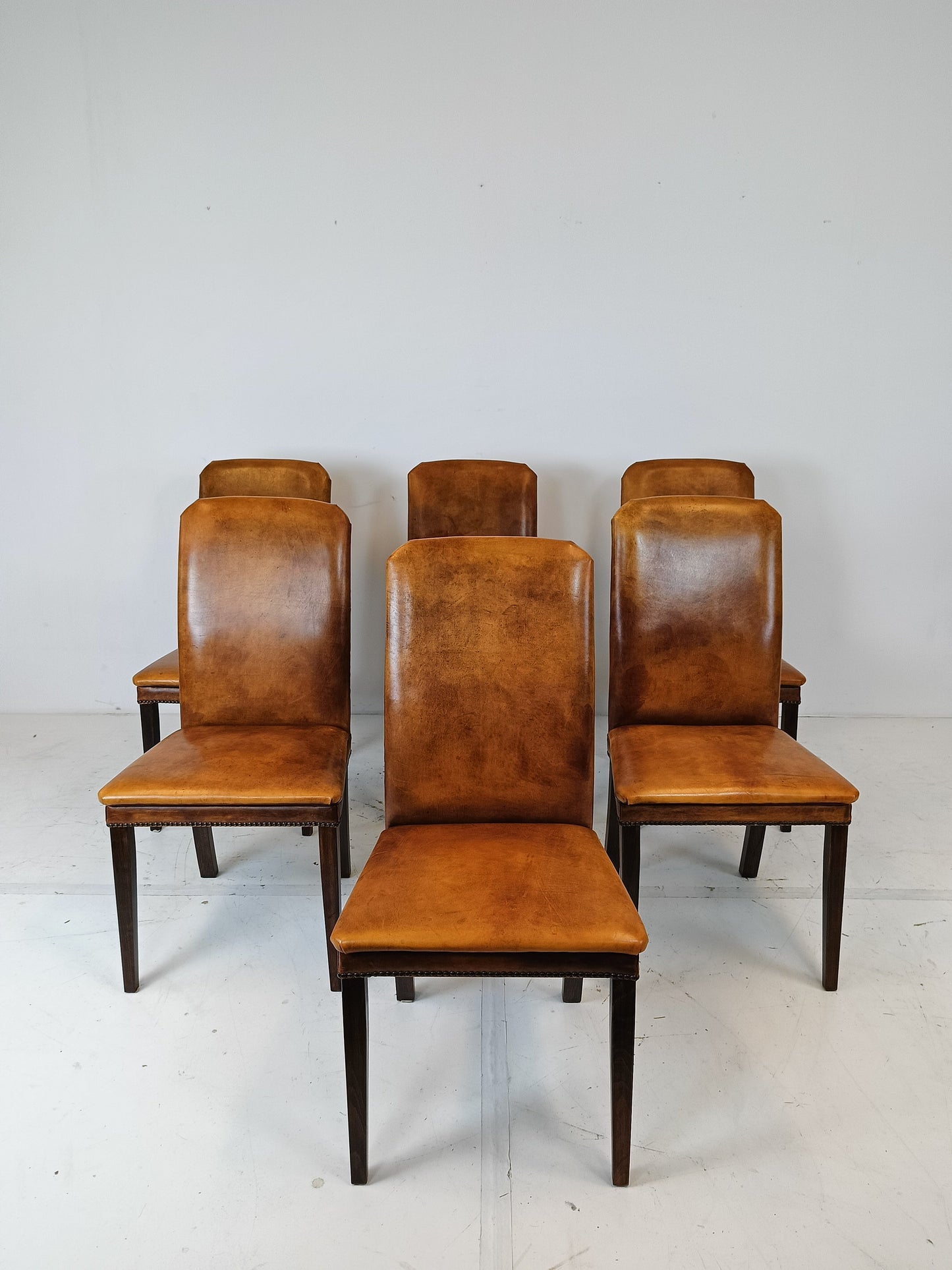 Sheep Leather Dining Chair Set Sheep Leather Dining Chair Set