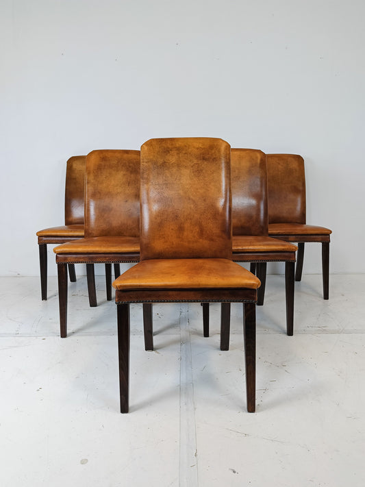 Sheep Leather Dining Chair Set Sheep Leather Dining Chair Set