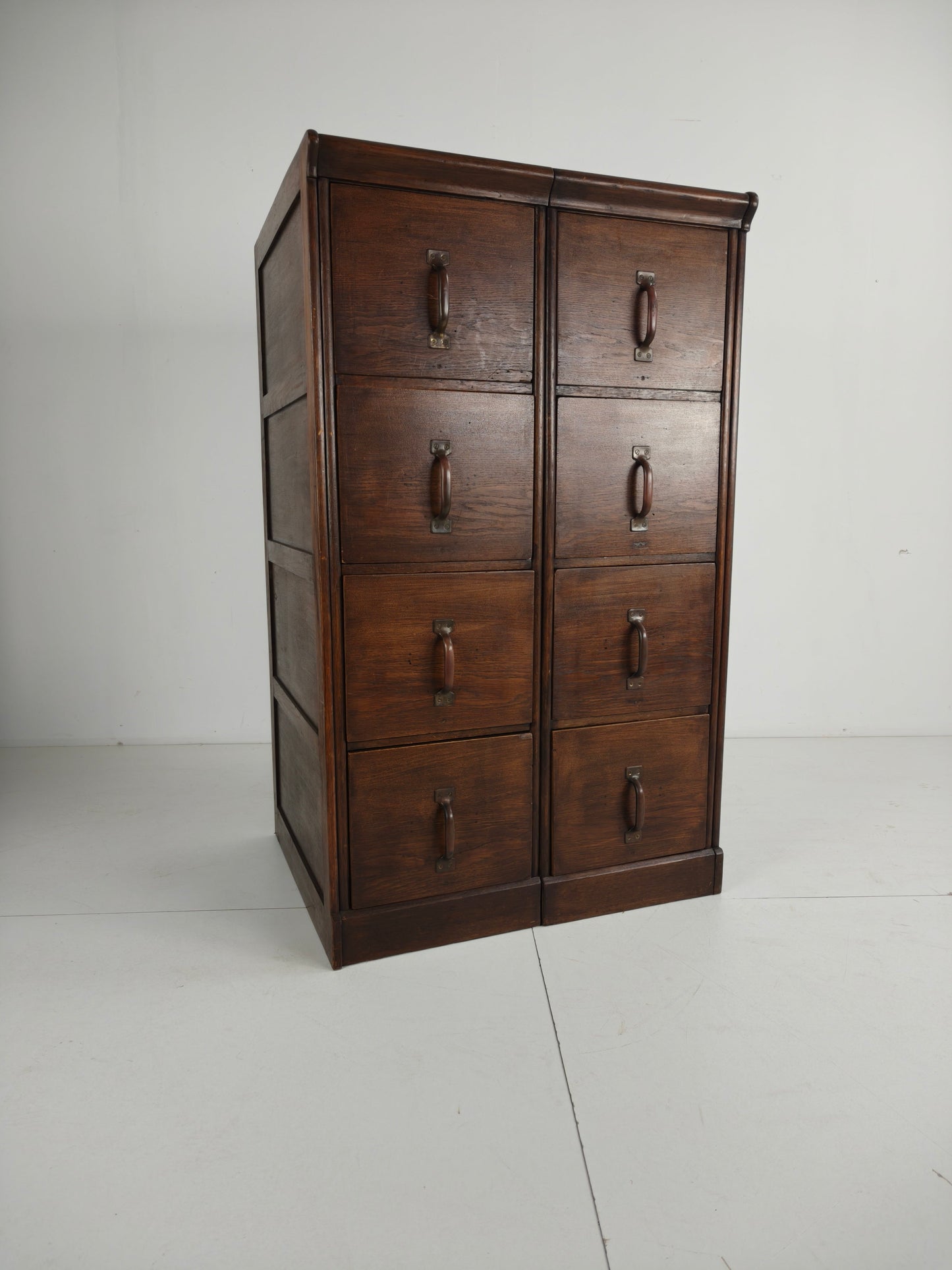 Solid Oak Double Archive Cabinet – Dutch, 1920–1940 Solid Oak Double Archive Cabinet – Dutch, 1920–1940