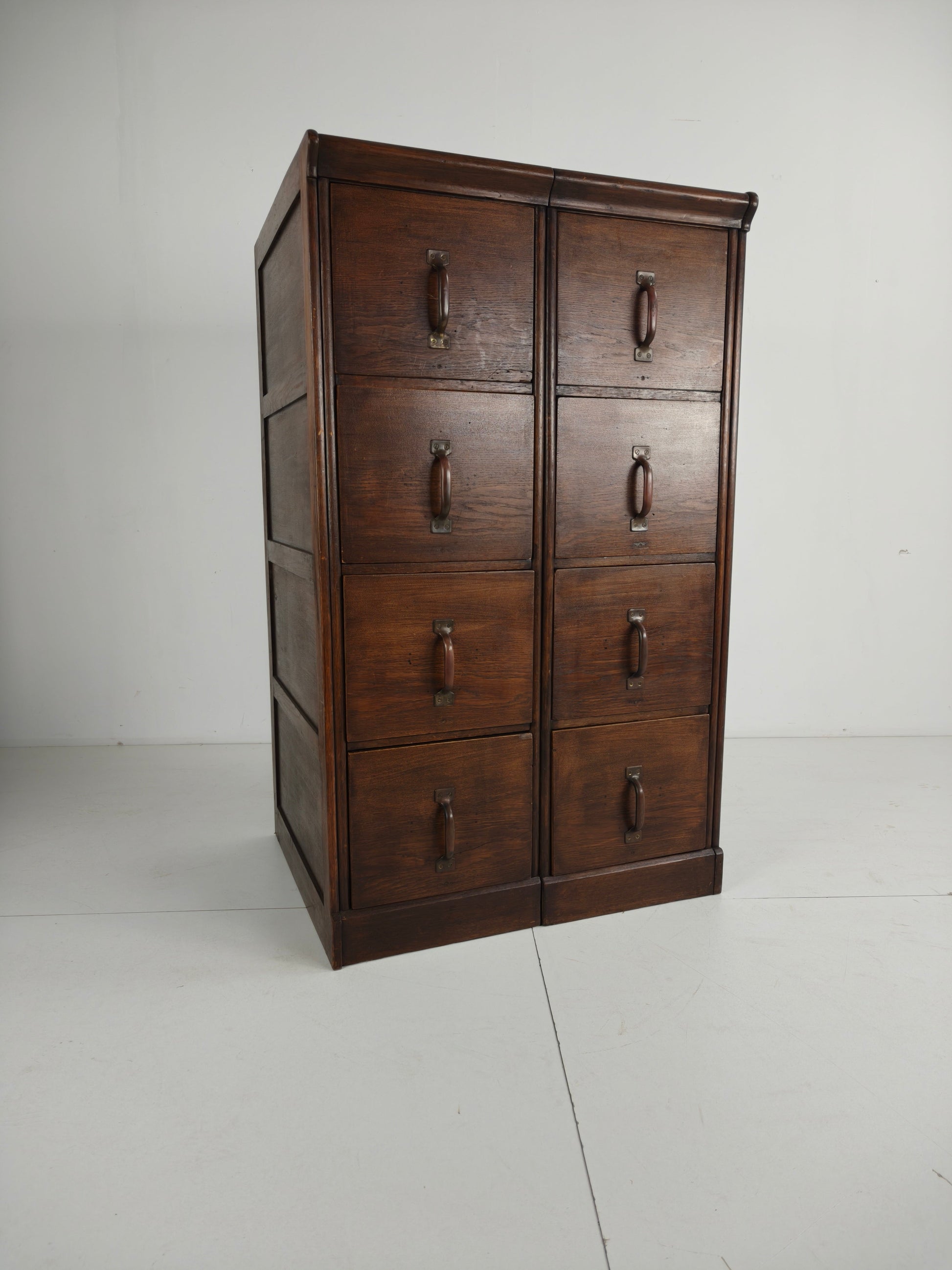 Solid Oak Double Archive Cabinet – Dutch, 1920–1940 Solid Oak Double Archive Cabinet – Dutch, 1920–1940