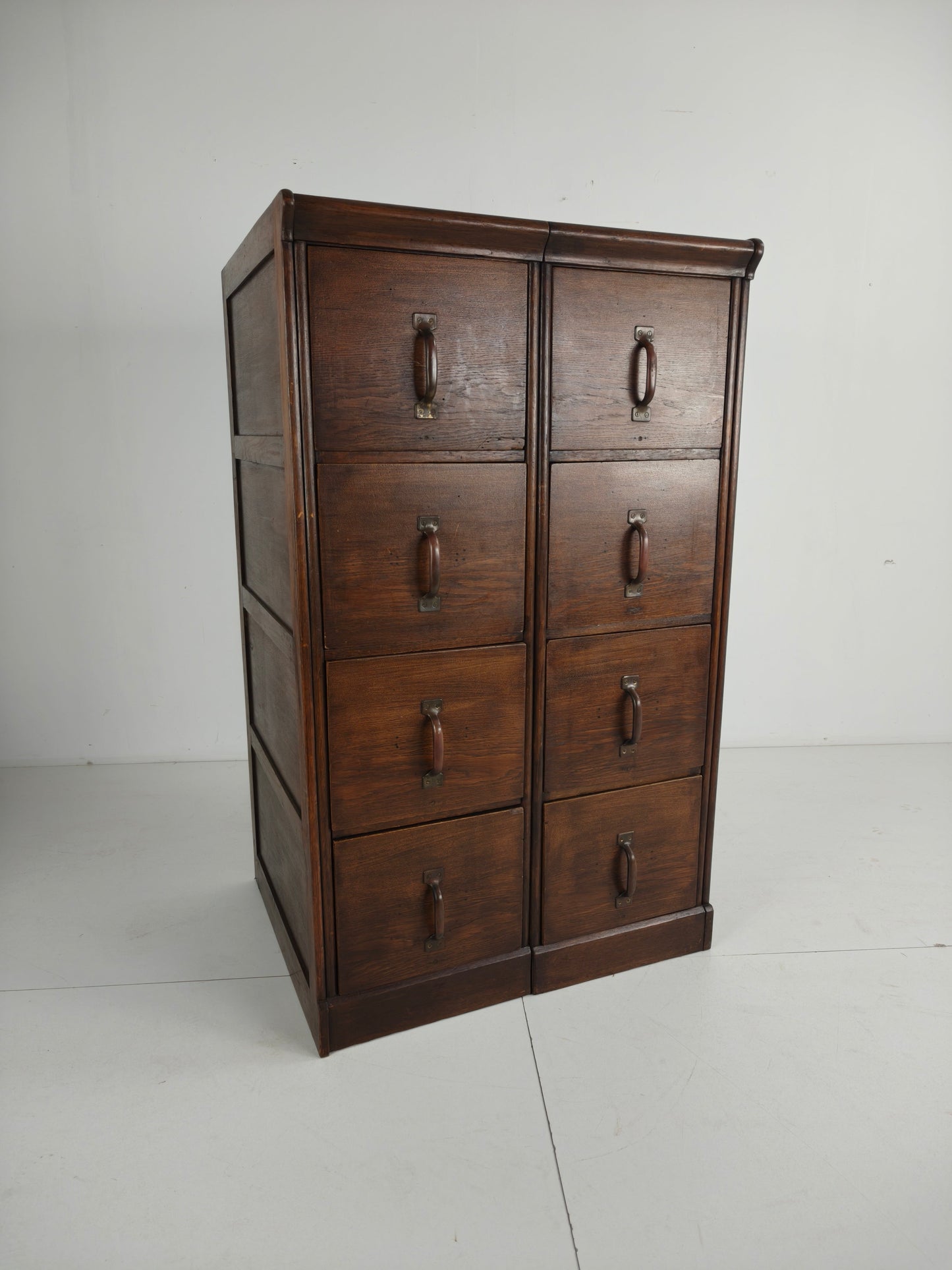 Solid Oak Double Archive Cabinet – Dutch, 1920–1940 Solid Oak Double Archive Cabinet – Dutch, 1920–1940
