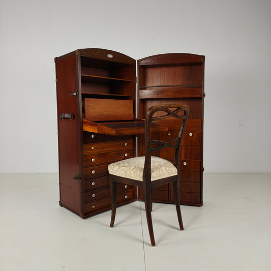 Starbay Nautical Steamer Trunk Campaign Desk – 20th Century Starbay Nautical Steamer Trunk Campaign Desk – 20th Century