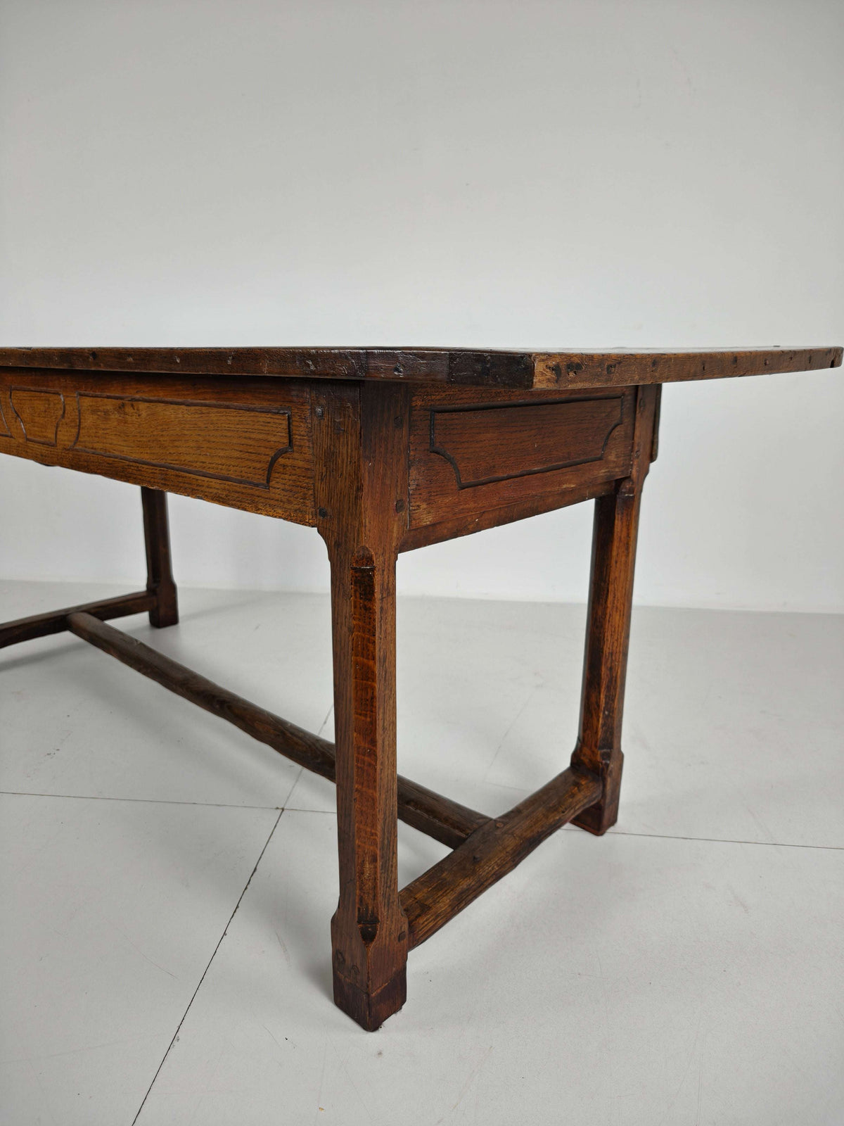 Stunning 18th Century French Farmhouse Dining Table – Solid Oak with sliding drawers Stunning 18th Century French Farmhouse Dining Table – Solid Oak with sliding drawers