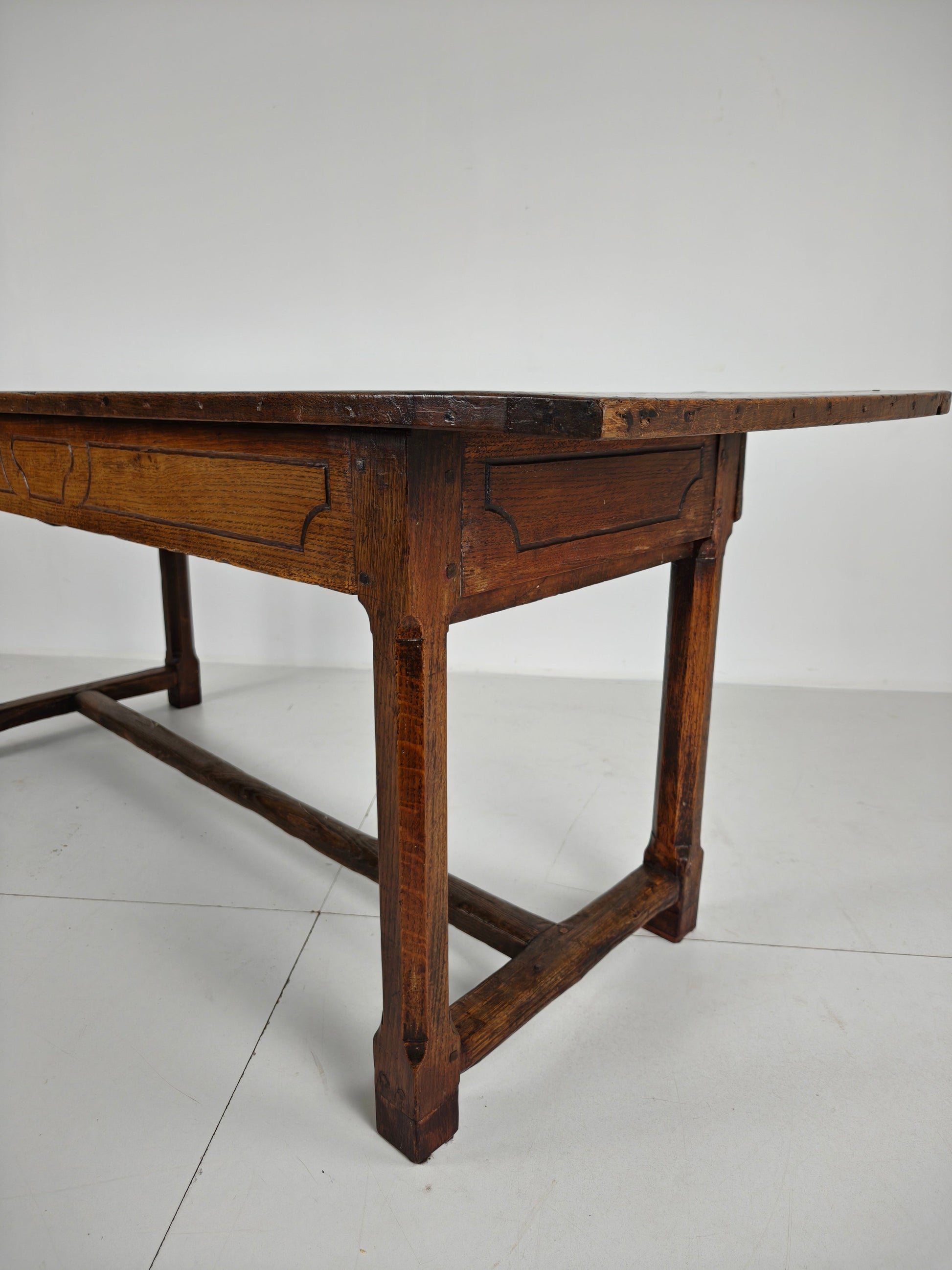 Stunning 18th Century French Farmhouse Dining Table – Solid Oak with sliding drawers Stunning 18th Century French Farmhouse Dining Table – Solid Oak with sliding drawers