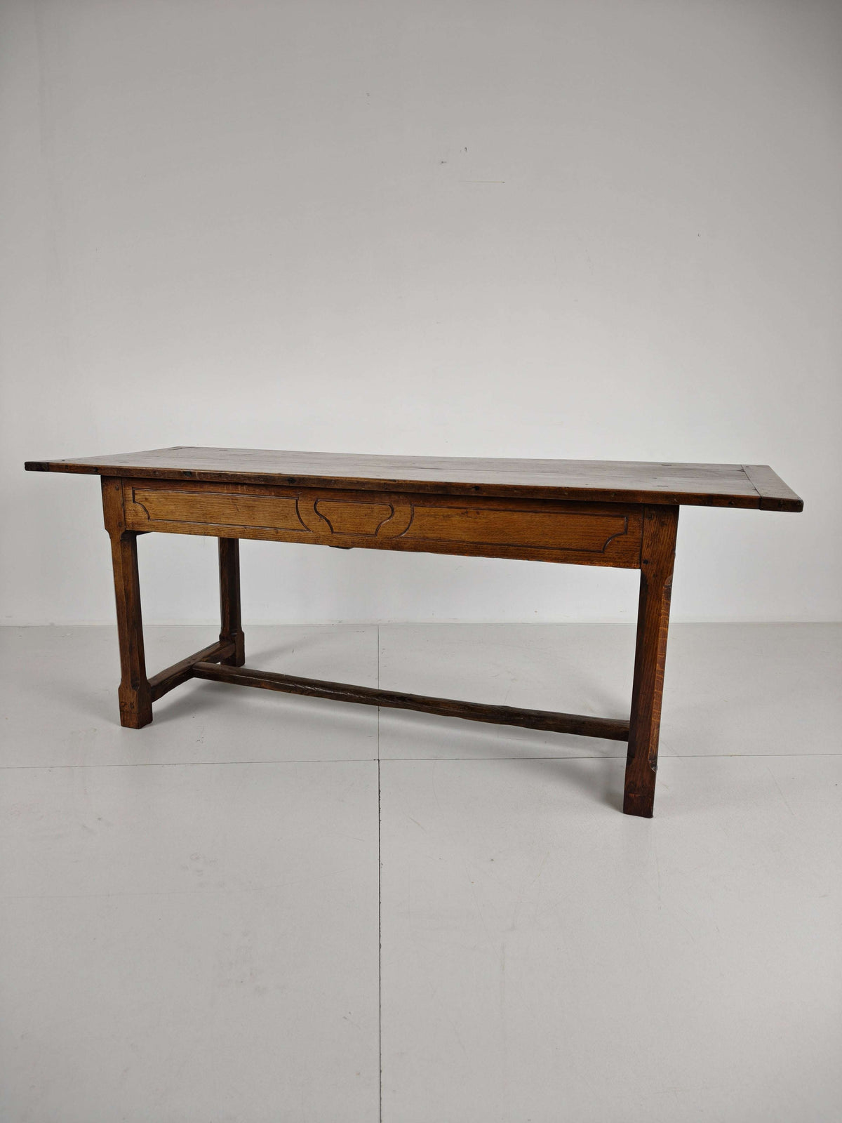 Stunning 18th Century French Farmhouse Dining Table – Solid Oak with sliding drawers Stunning 18th Century French Farmhouse Dining Table – Solid Oak with sliding drawers