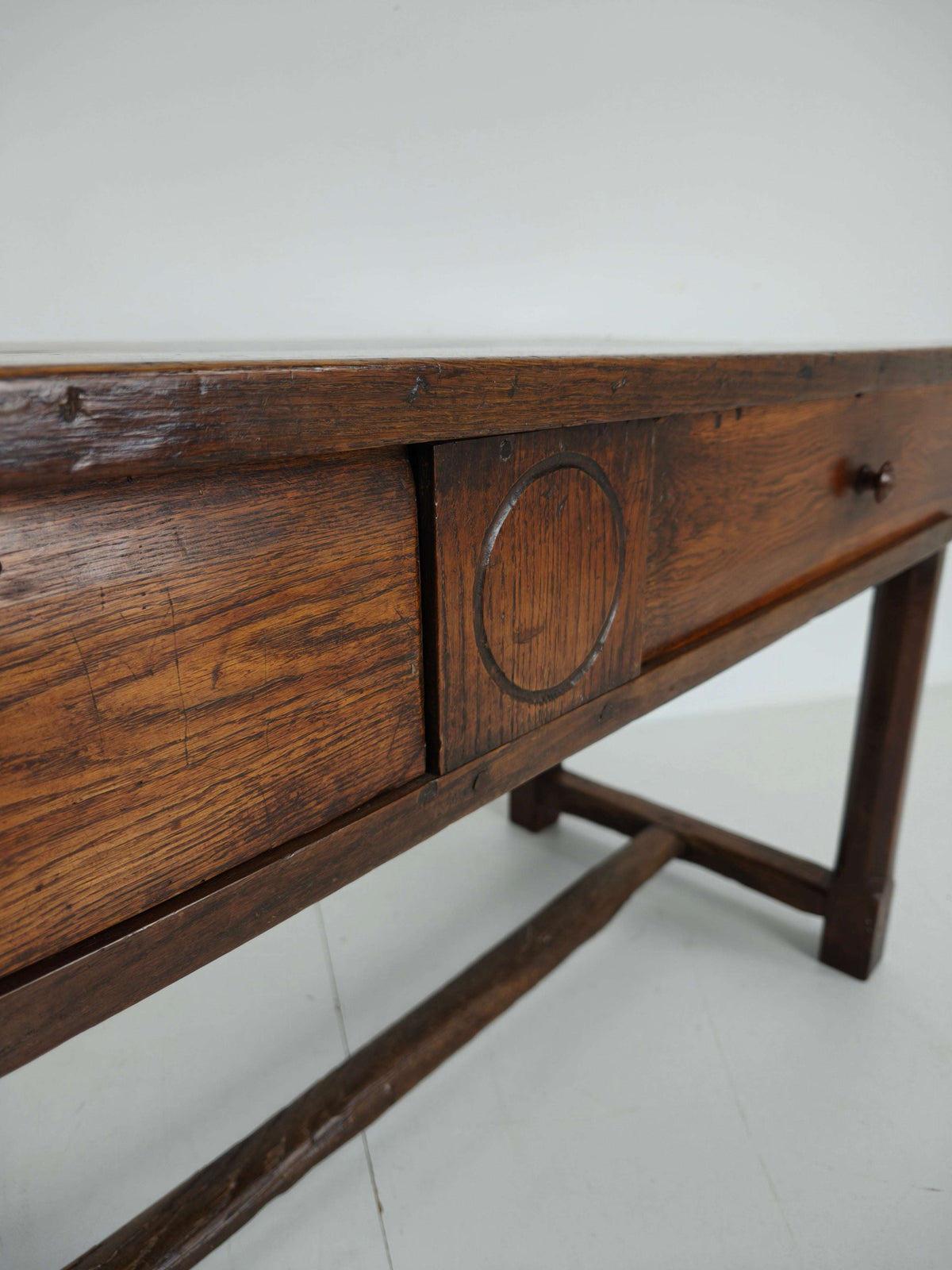 Stunning 18th Century French Farmhouse Dining Table – Solid Oak with sliding drawers Stunning 18th Century French Farmhouse Dining Table – Solid Oak with sliding drawers