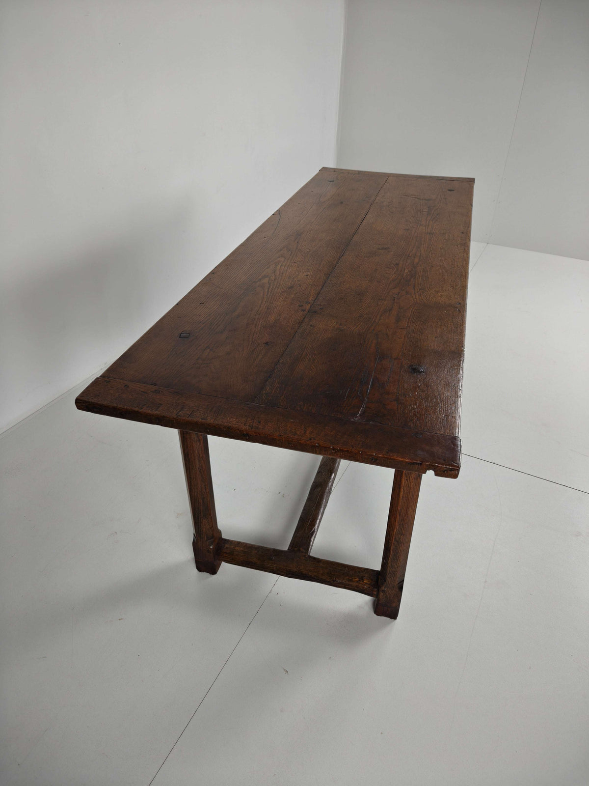 Stunning 18th Century French Farmhouse Dining Table – Solid Oak with sliding drawers Stunning 18th Century French Farmhouse Dining Table – Solid Oak with sliding drawers