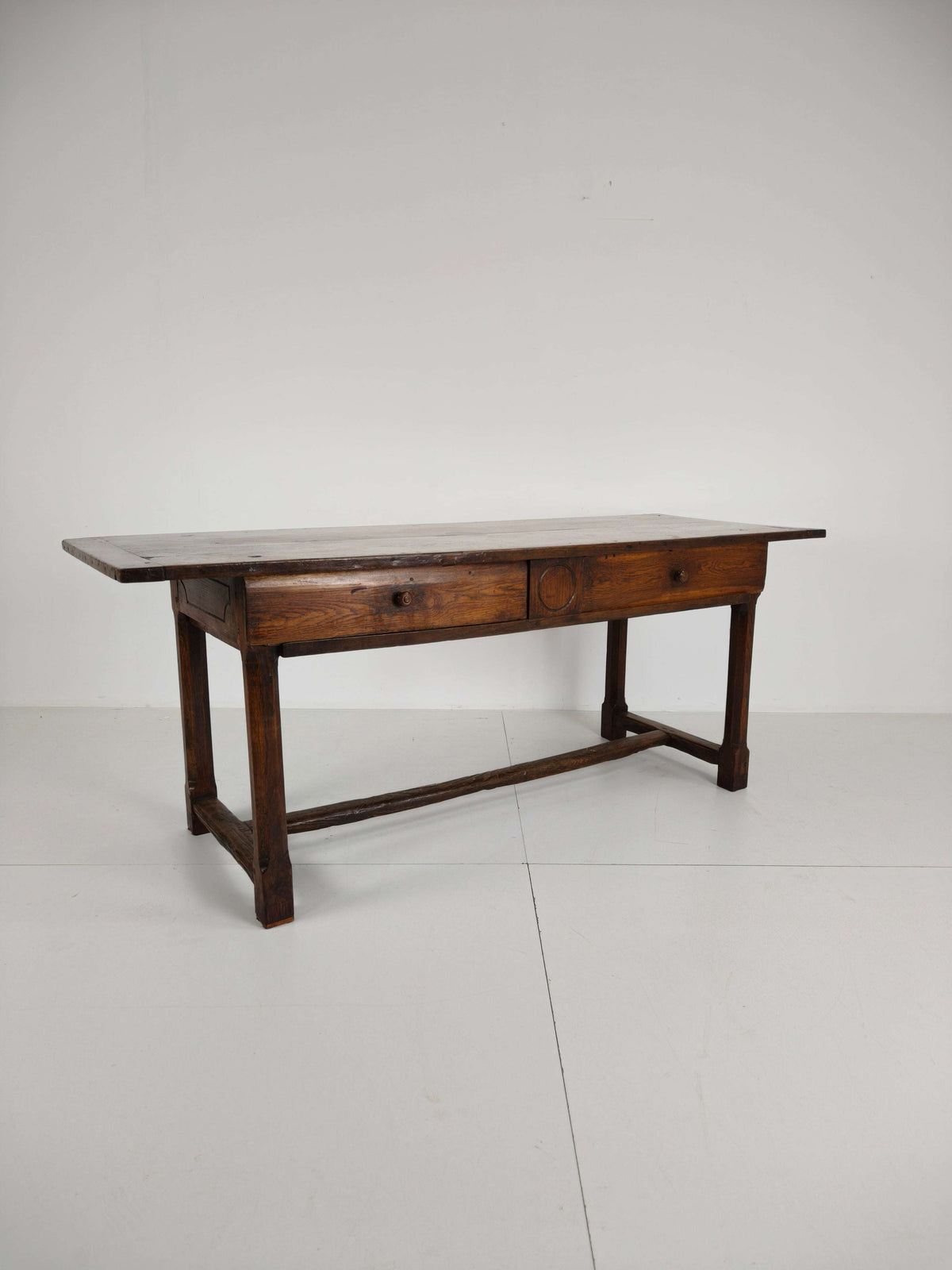 Stunning 18th Century French Farmhouse Dining Table – Solid Oak with sliding drawers Stunning 18th Century French Farmhouse Dining Table – Solid Oak with sliding drawers