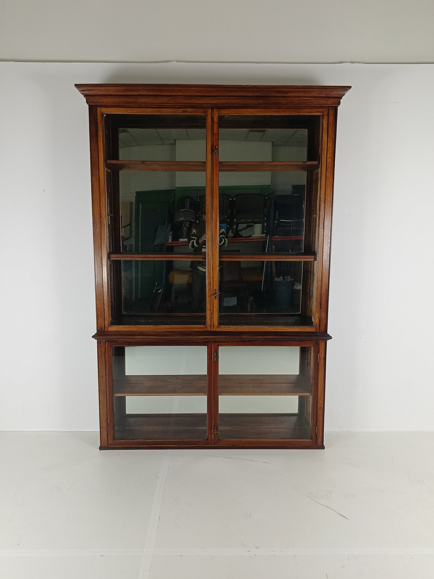 Stunning Antique Mahogany Display Cabinet Stunning Antique Mahogany Display Cabinet
