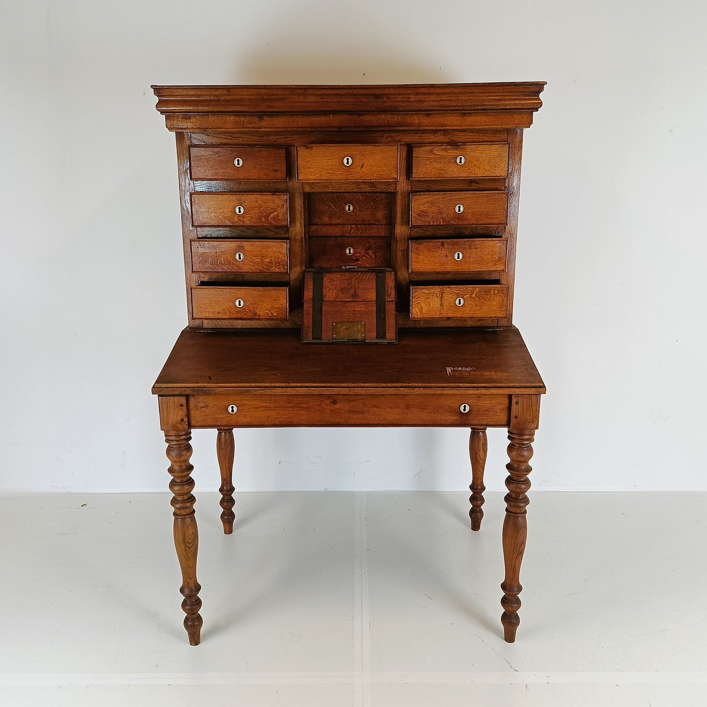 Stunning Antique One Of A Kind Notary Desk With Working Safe Bell Stunning Antique One Of A Kind Notary Desk With Working Safe Bell